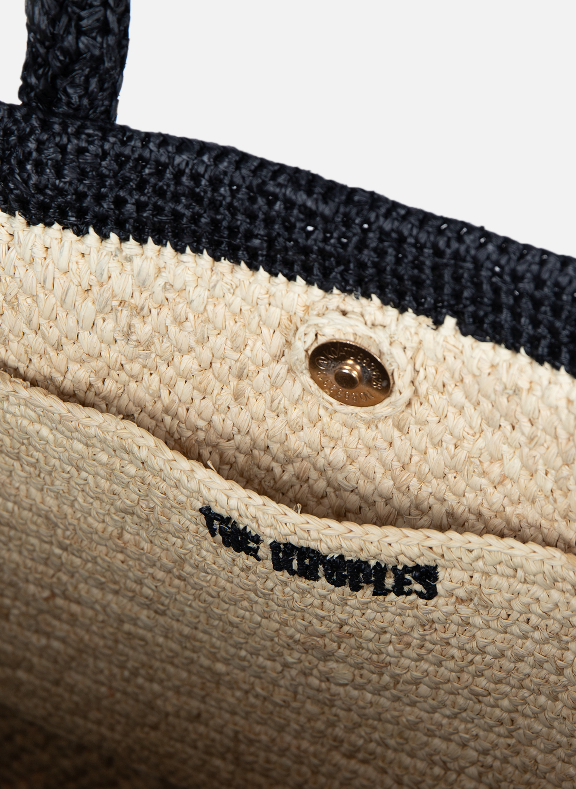 Raffia tote bag THE KOOPLES Beige