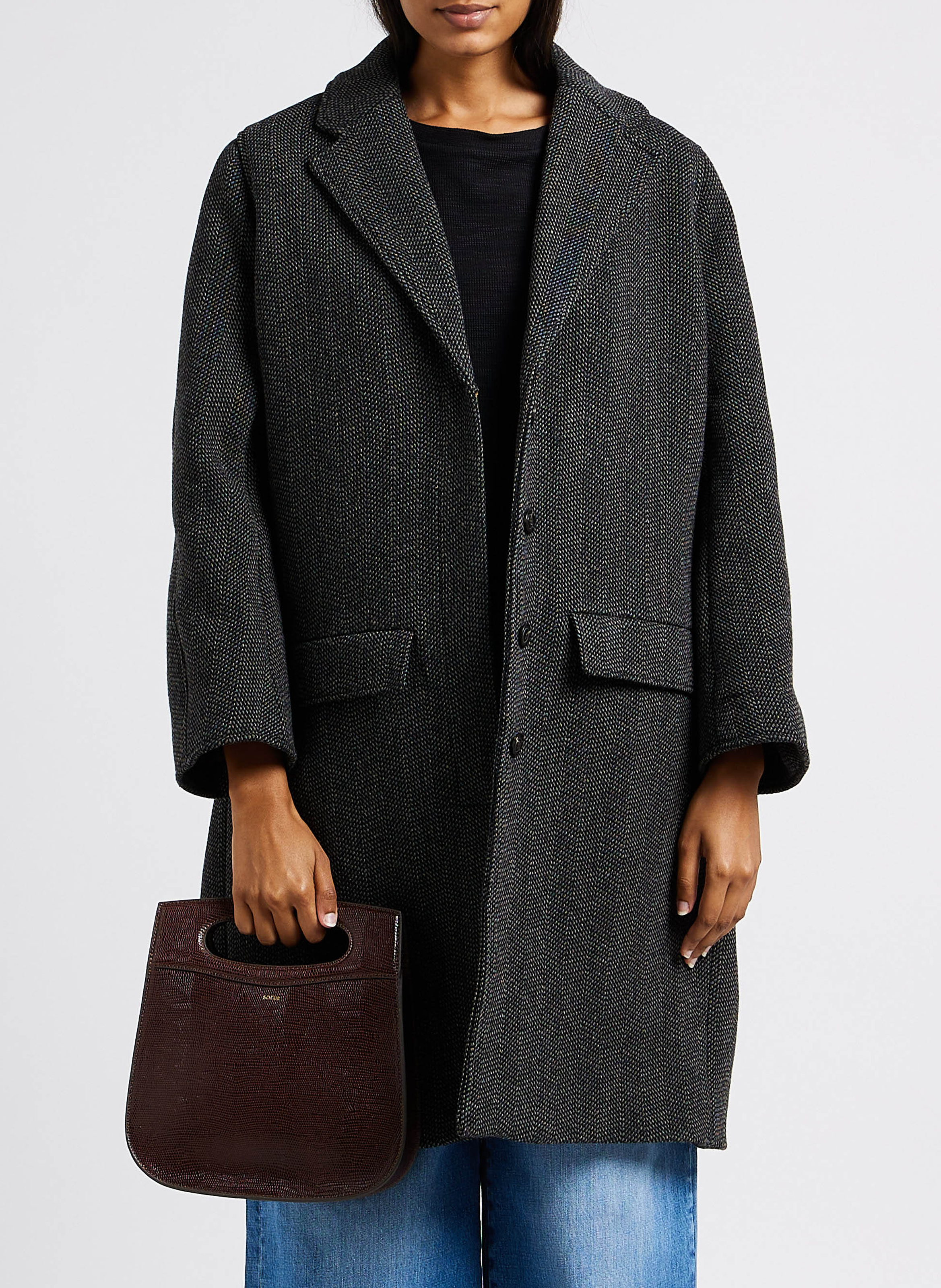 Sac bandoulière en cuir  SOEUR Marron