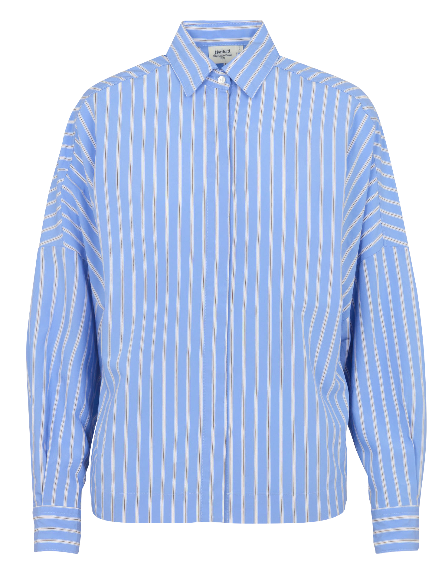 Oversize-Bluse mit klassischem Kragen HARTFORD Mehrfarbig