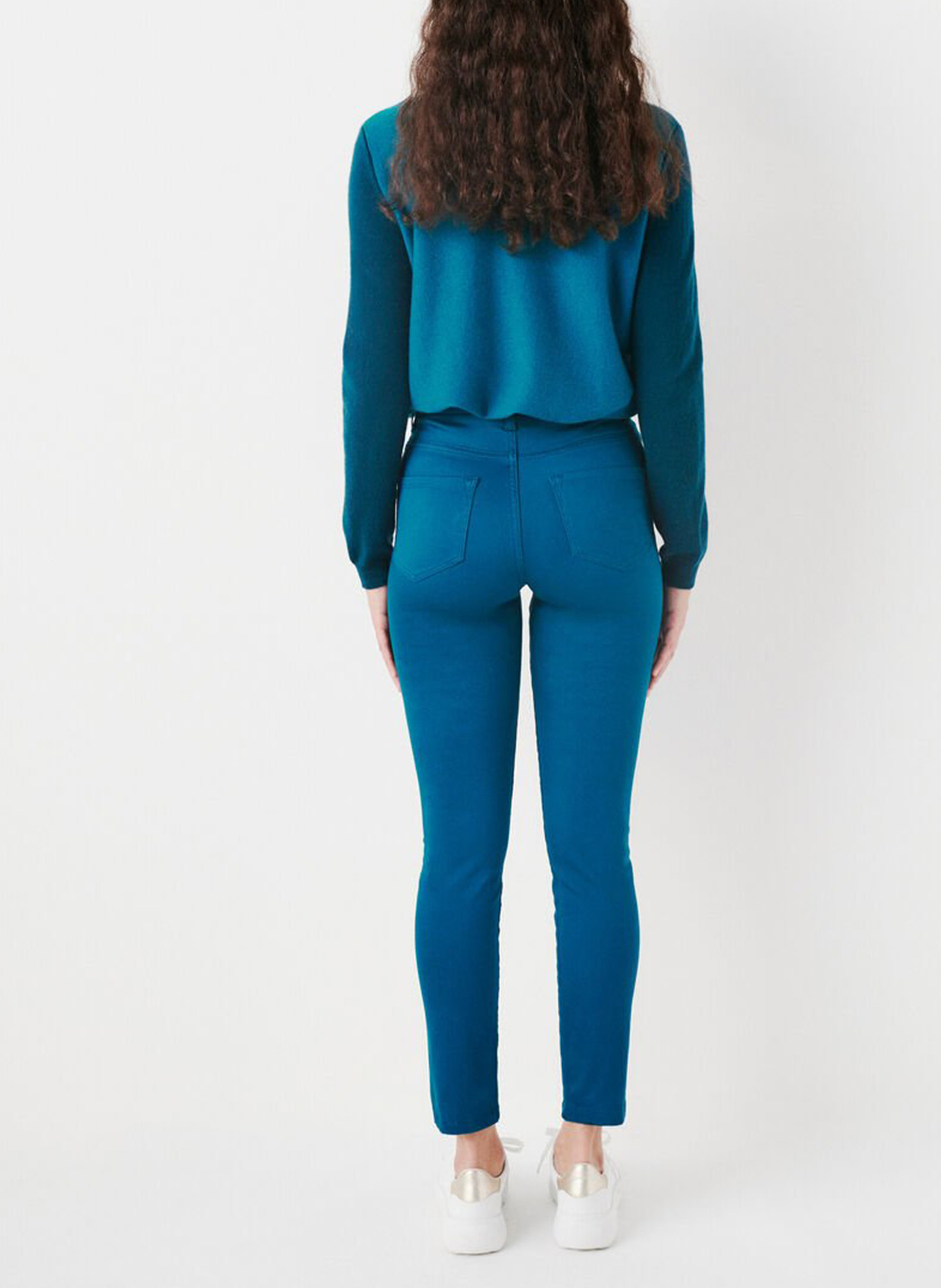 Cotton-mix slim trousers CAROLL Blue
