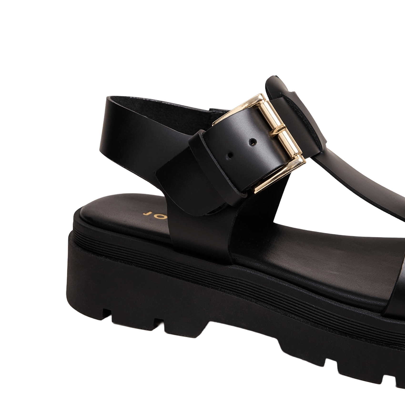 Sandales compensées en cuir JONAK Noir