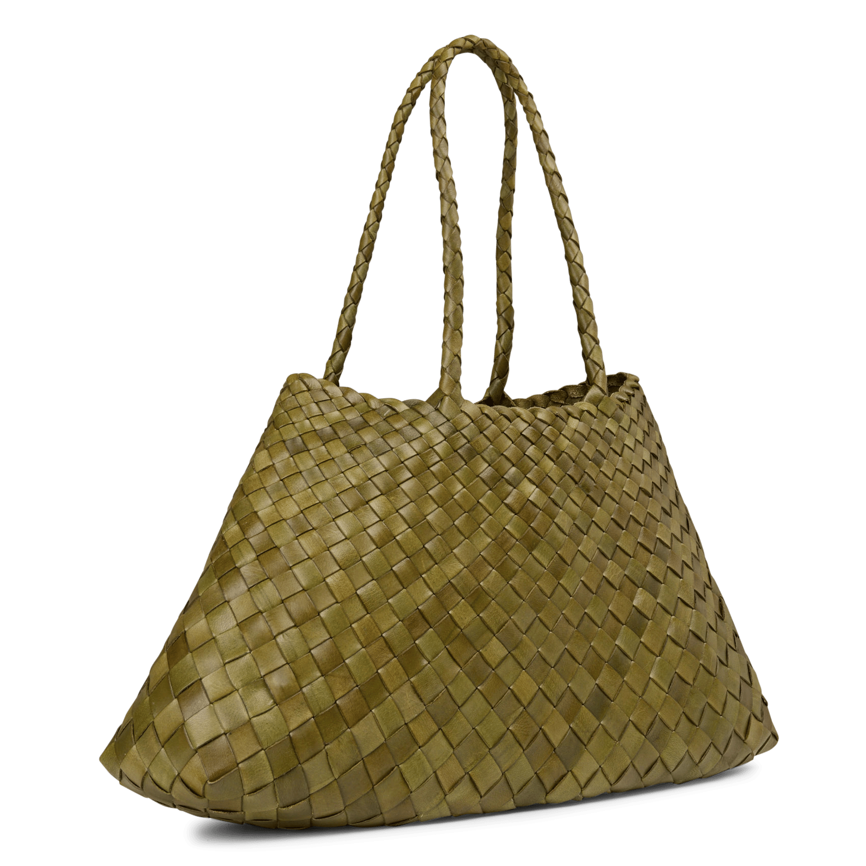 Gevlochten, leren mand DRAGON DIFFUSION Kaki