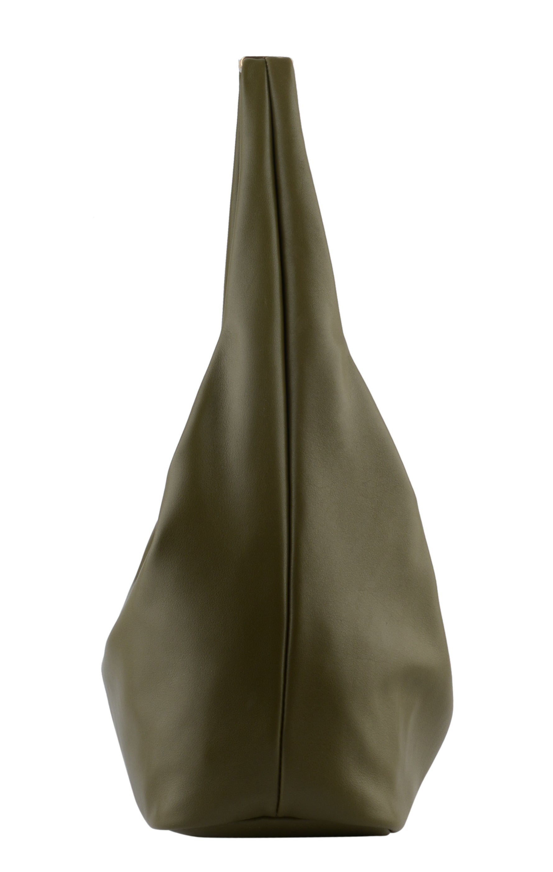 Calfskin leather shoulder bag Khaki