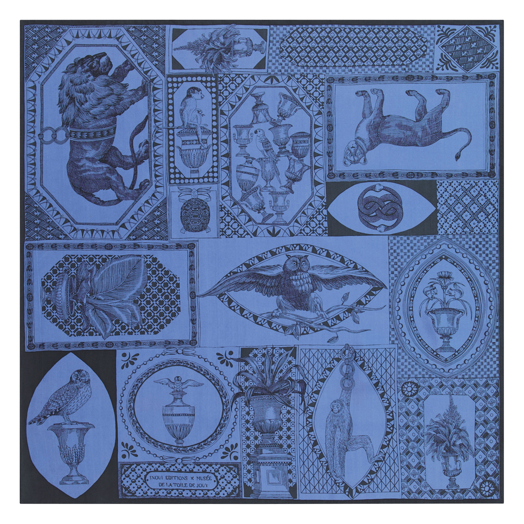Foulard en soie INOUI EDITIONS Bleu