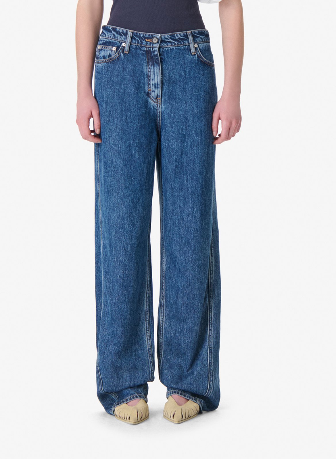 Gekleurde straight-fit jeans met 5 zakken IRO Blauw