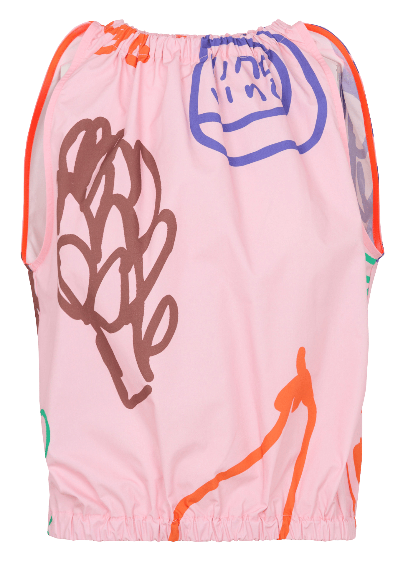 Gestreepte top met ronde hals DR BLOOM Roze