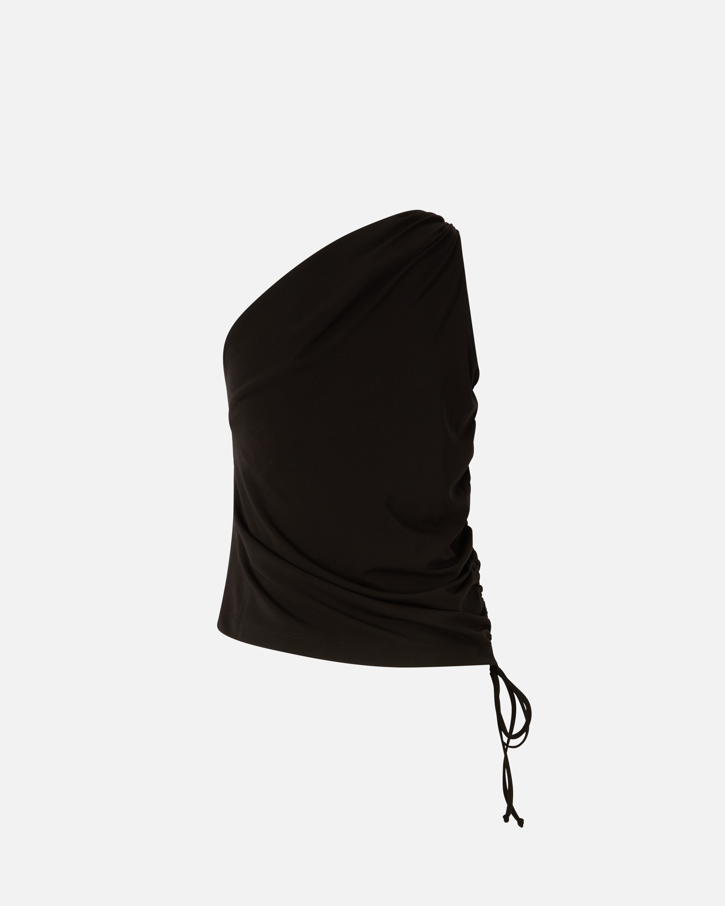 Asymmetrical top with bow Black