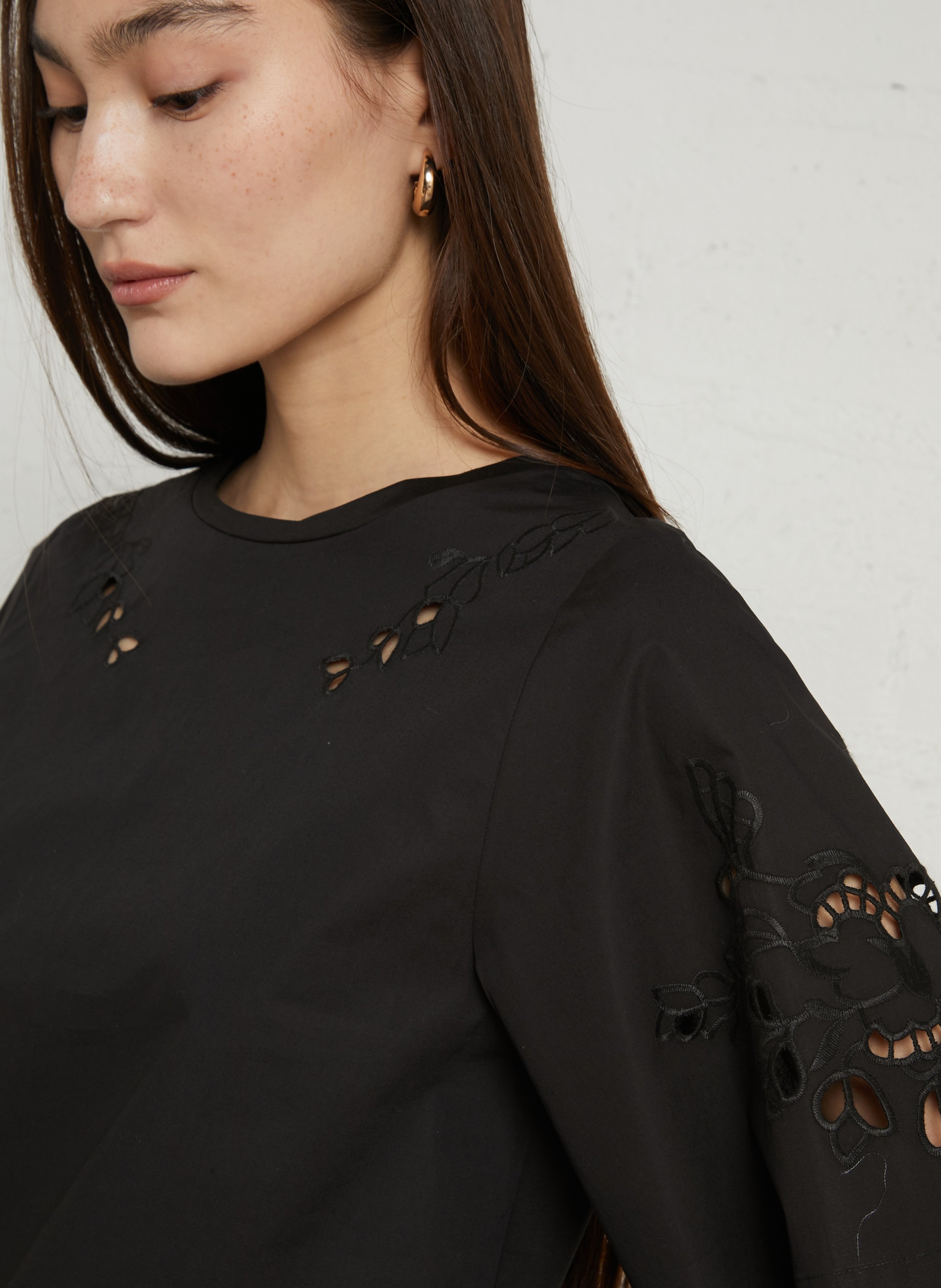 Loose-fit round-neck cotton top MAX MARA WEEK END Black