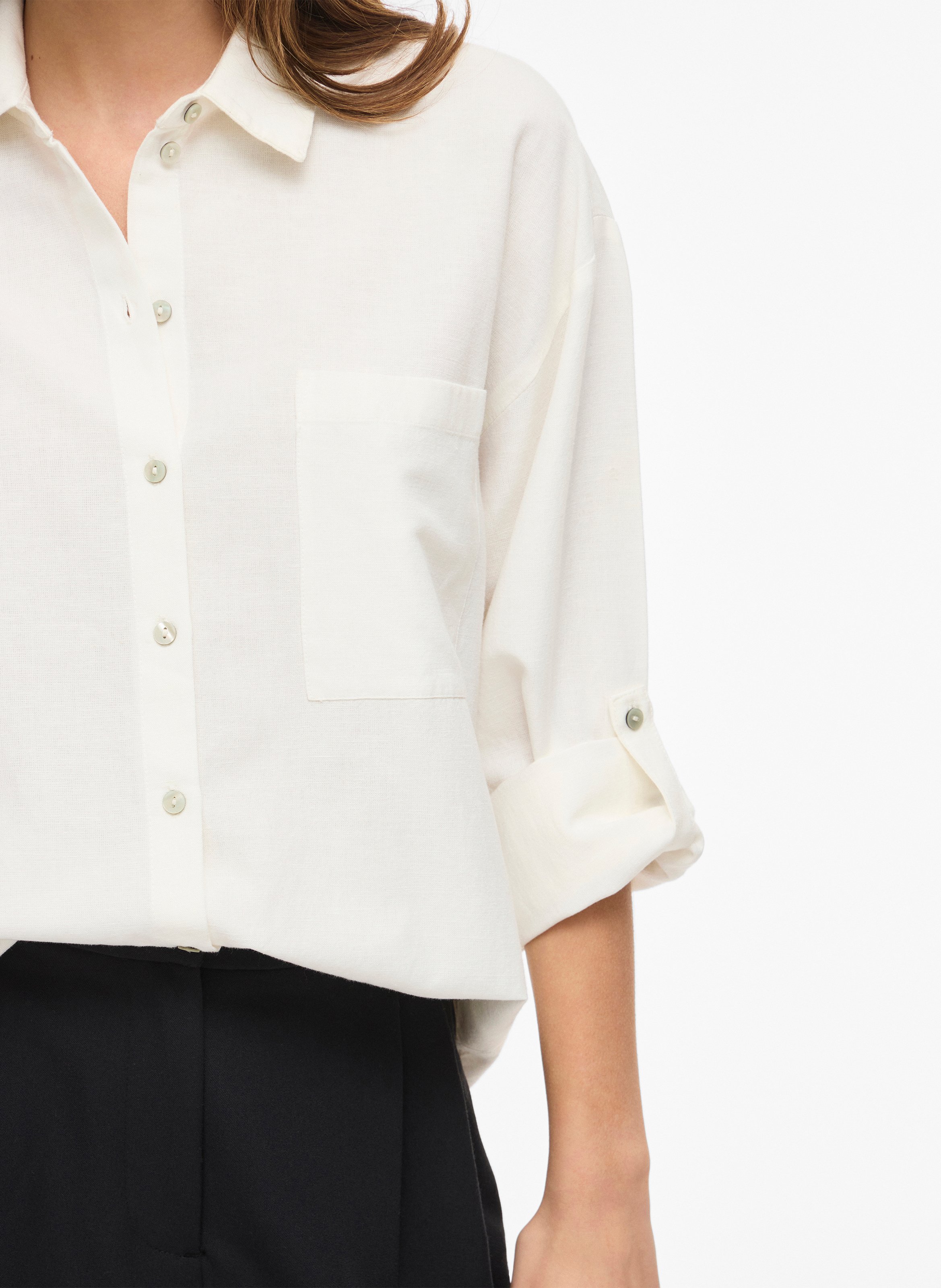 Rechte blouse VILA Wit