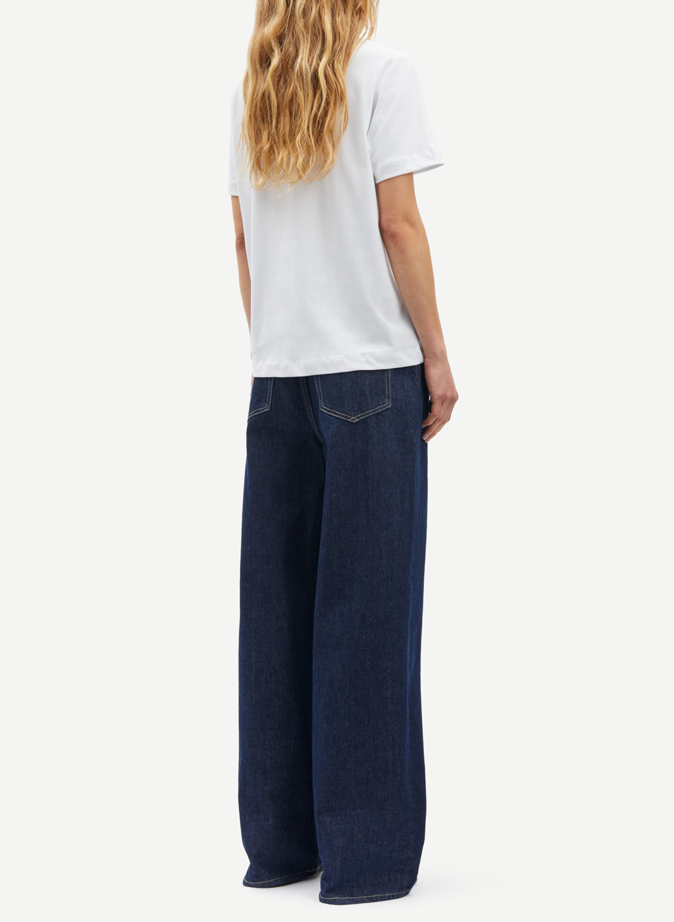 Straight-cut organic cotton T-shirt SAMSOE SAMSOE White