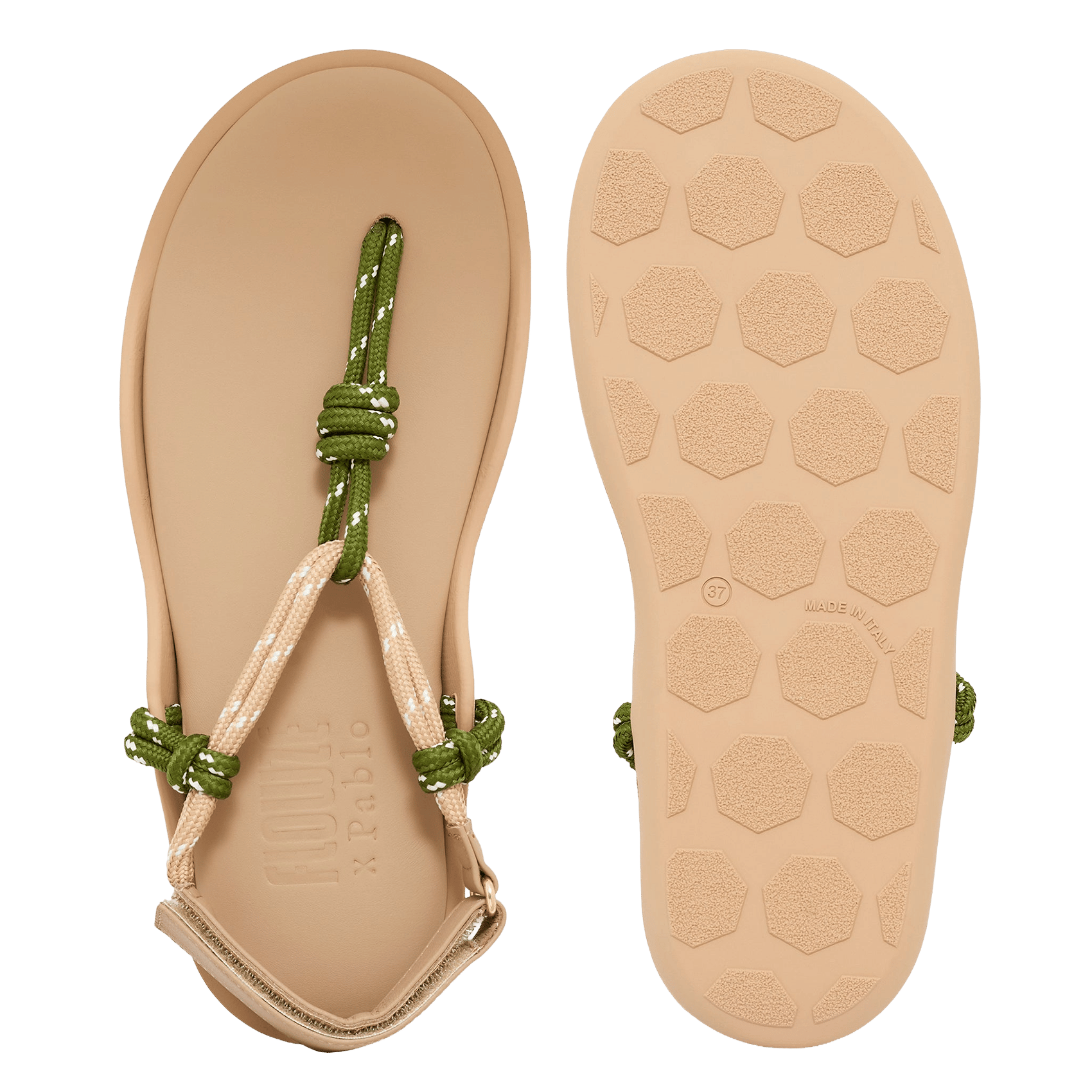 Sandales plates  PABLO Beige