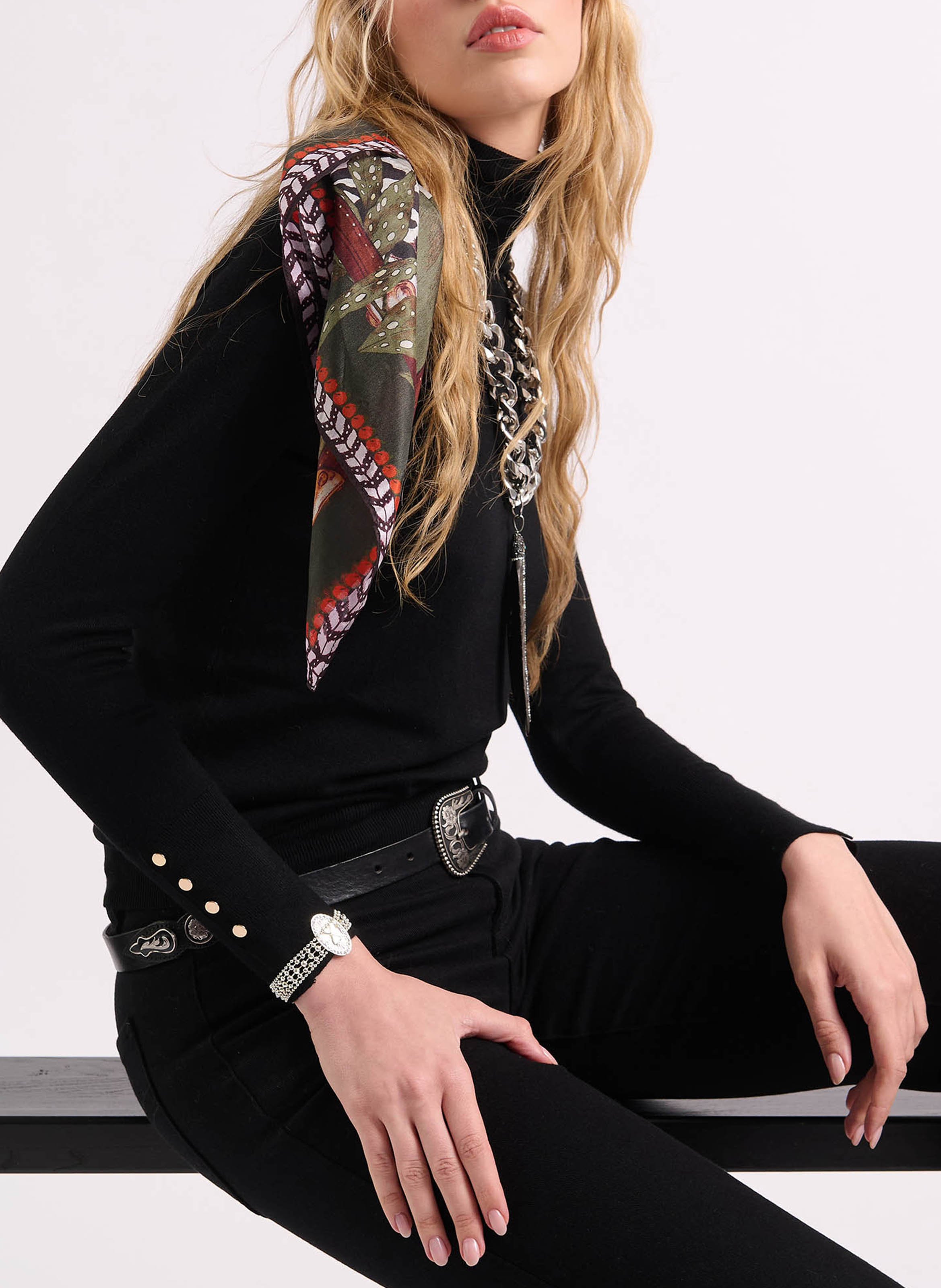 Foulard en soie WILD Vert