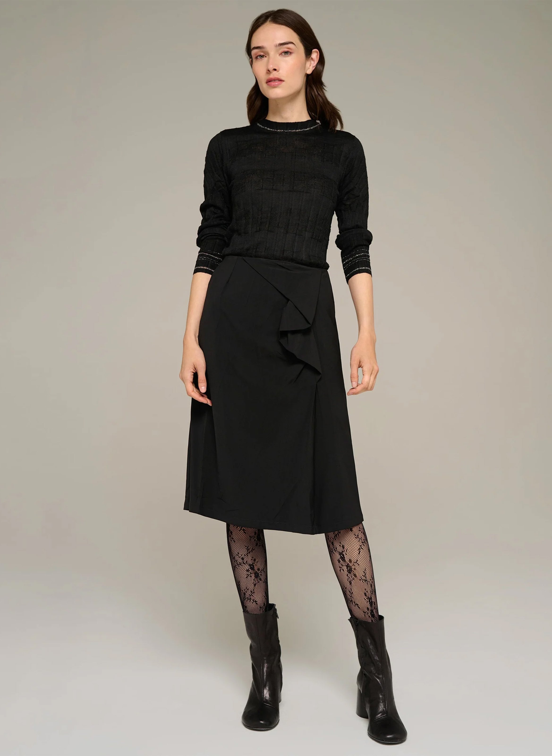Short straight skirt COTELAC Black