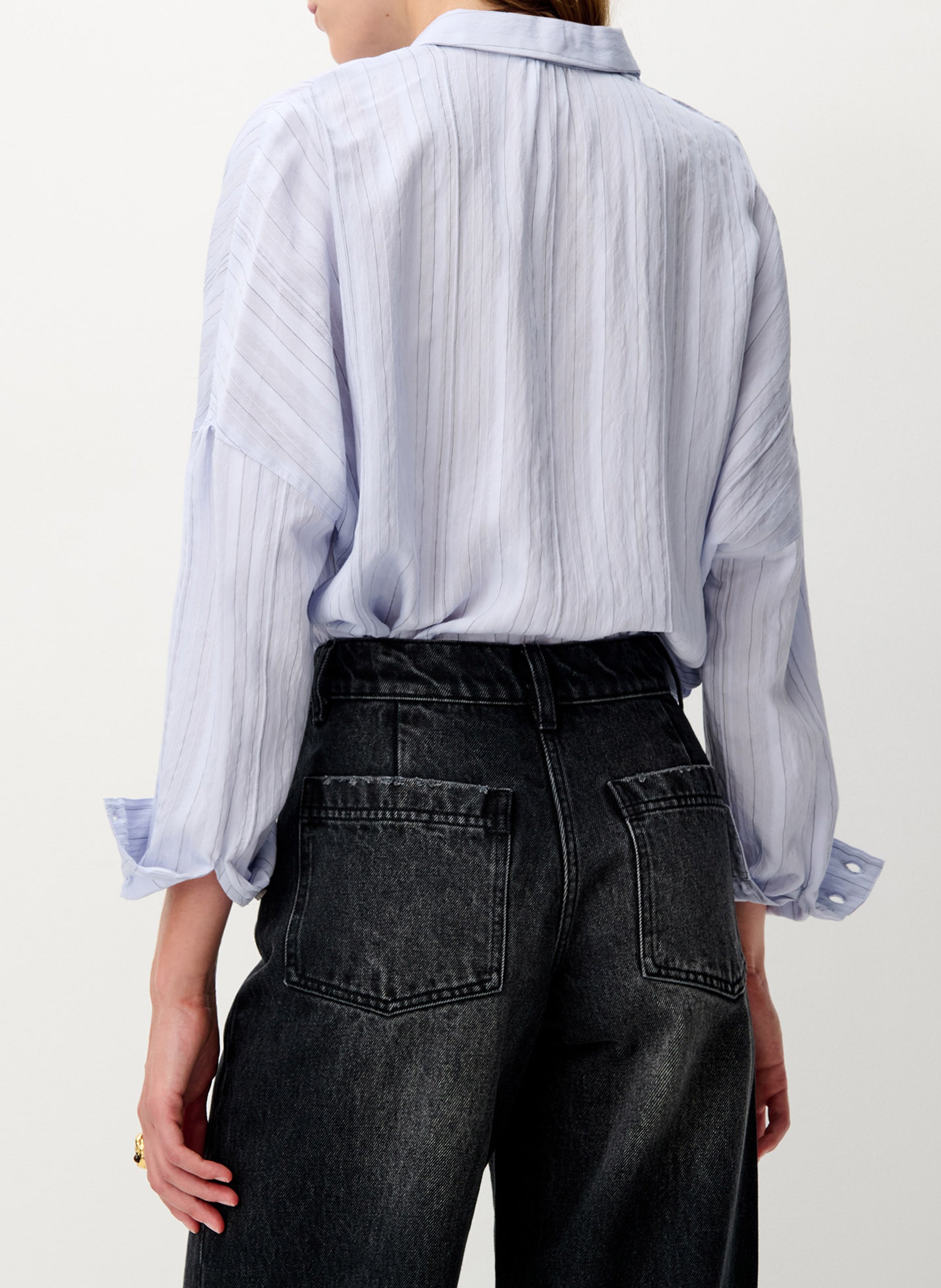 Straight Cut Jeans aus Baumwolle SESSUN Schwarz