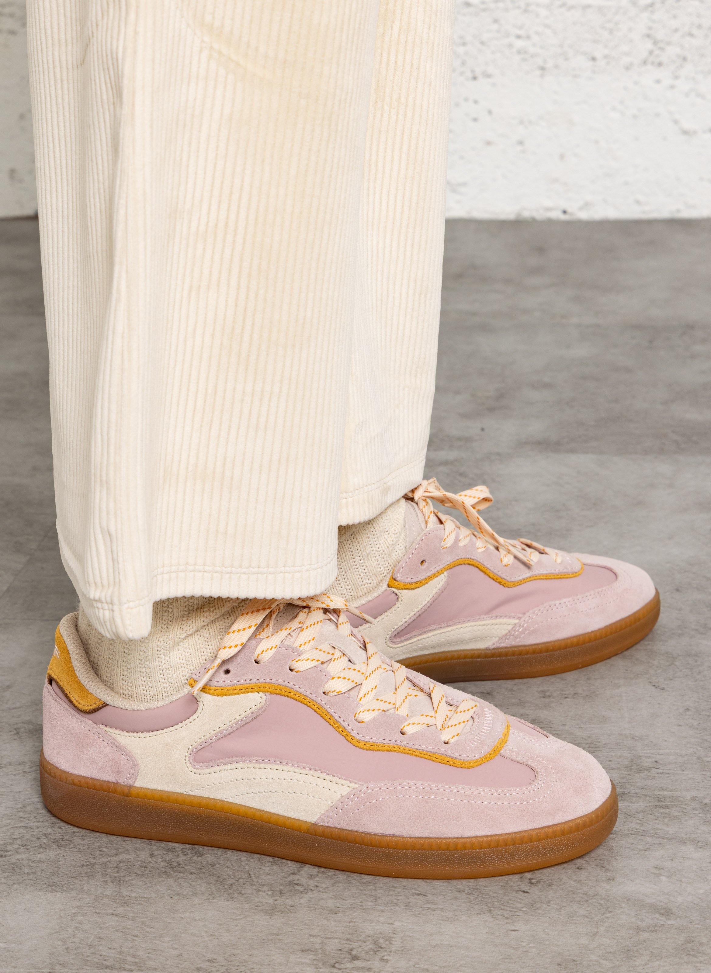 Low-top mixed leather sneakers HOFF Purple