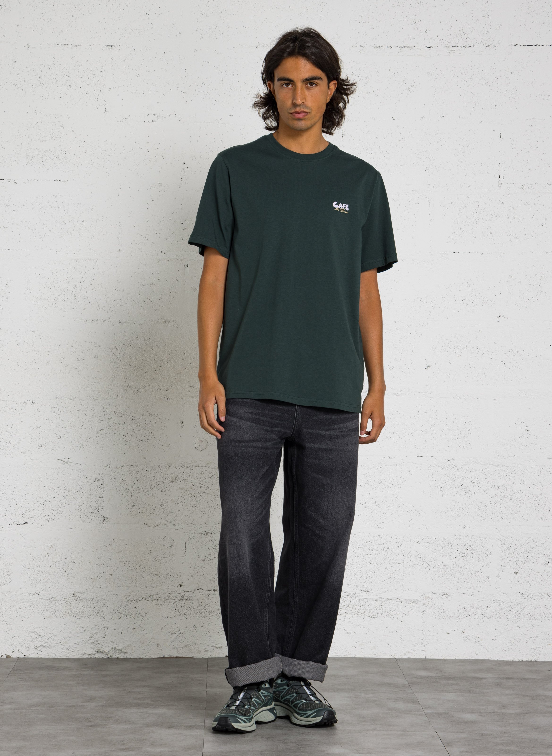 T-shirt droit en coton bio LES DEUX Vert