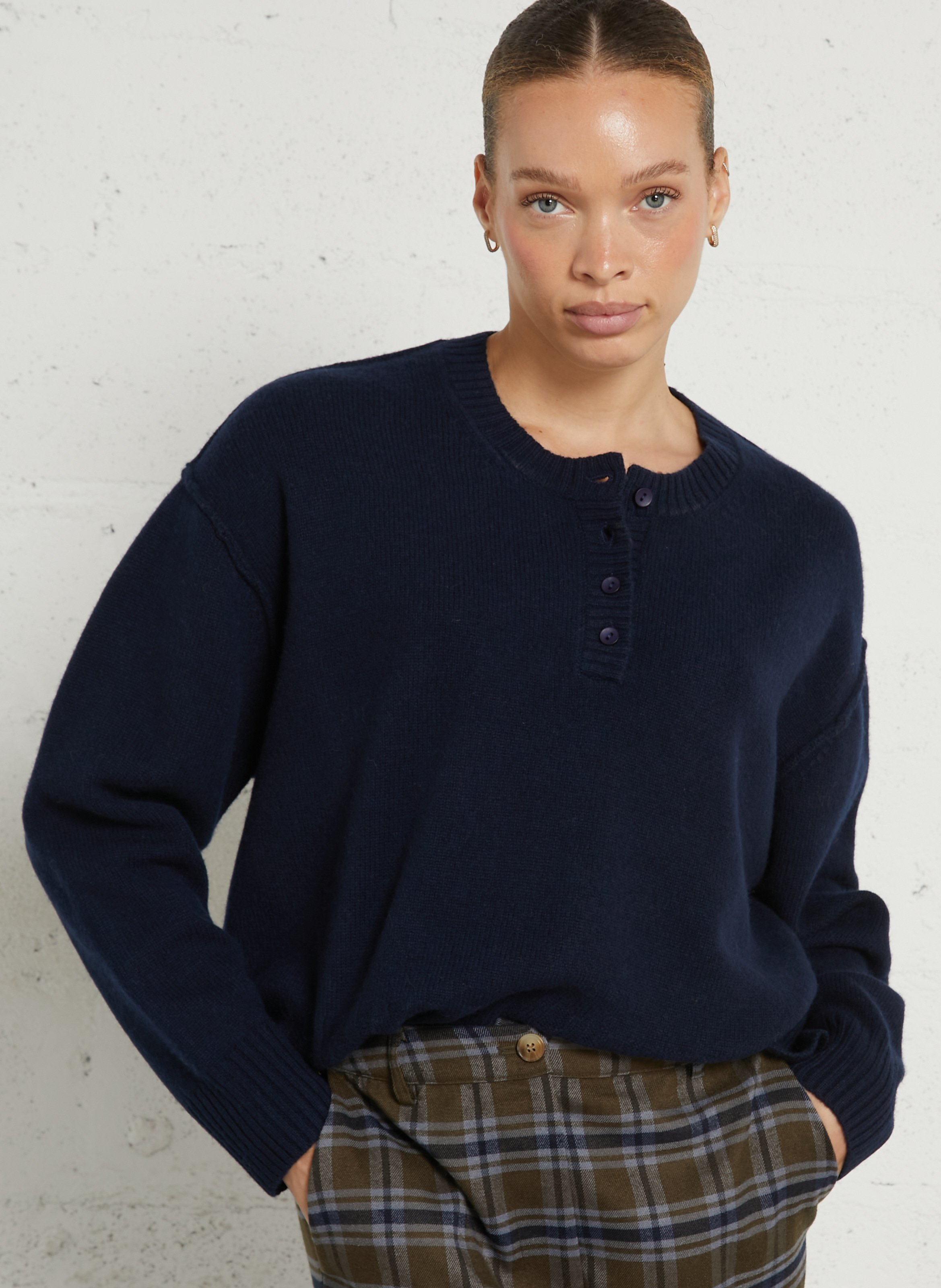 Pull col rond en laine BELLA JONES