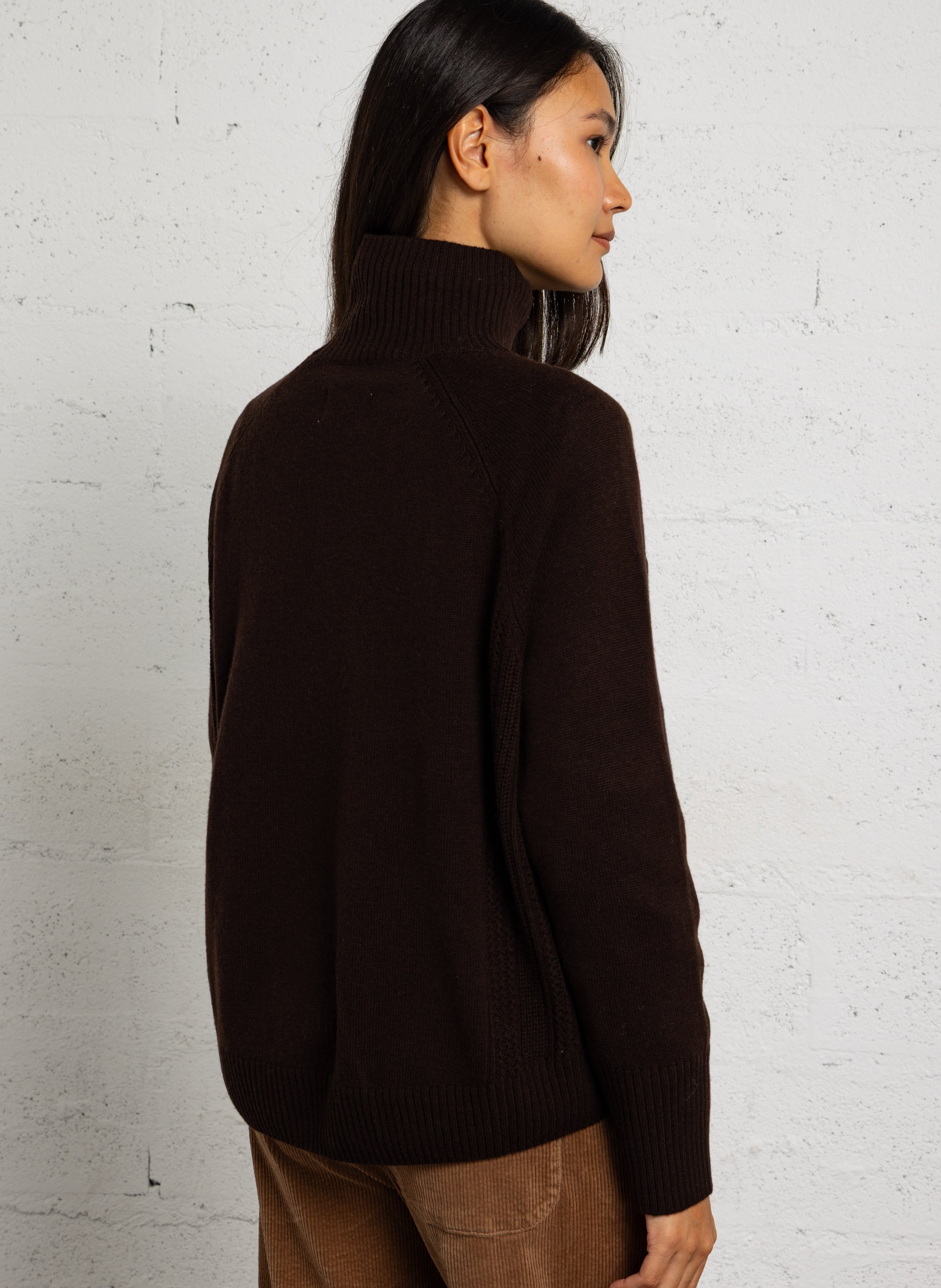 Oversized wool sweater DES PETITS HAUTS Brown