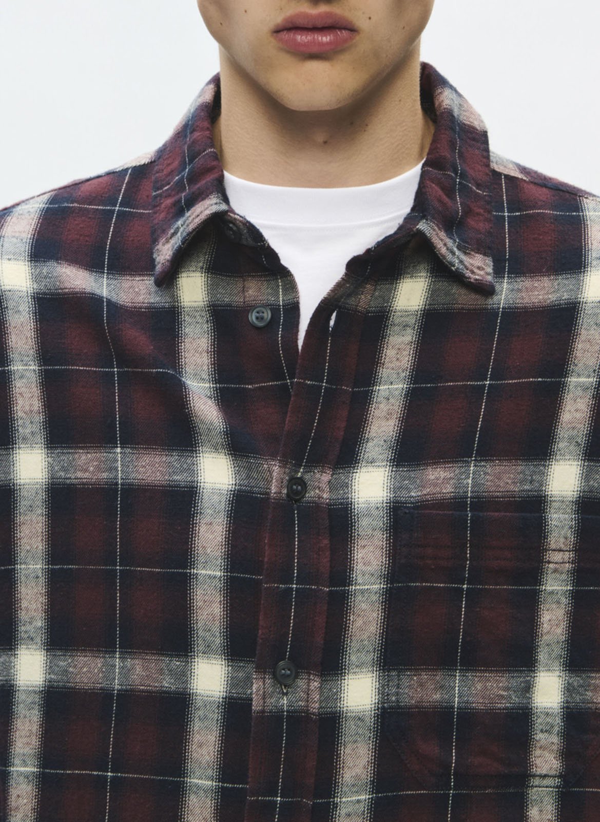 Straight organic cotton shirt WOOD WOOD Red