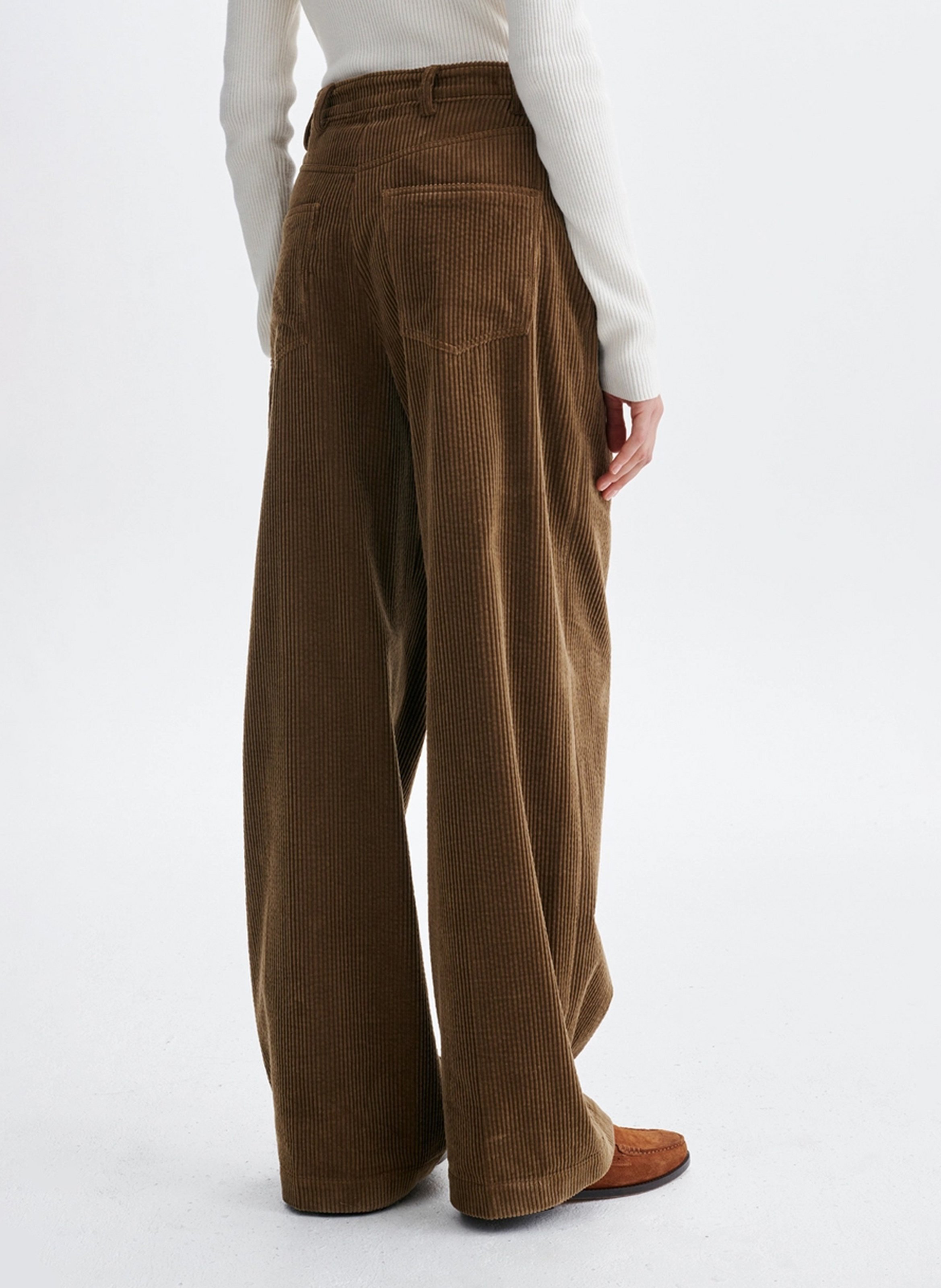 Wide-leg cotton pants VANESSA BRUNO Beige