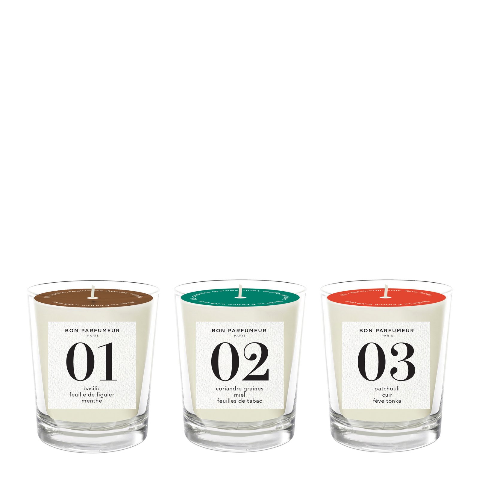 Mini candle set - 01, 02, 03 BON PARFUMEUR No color