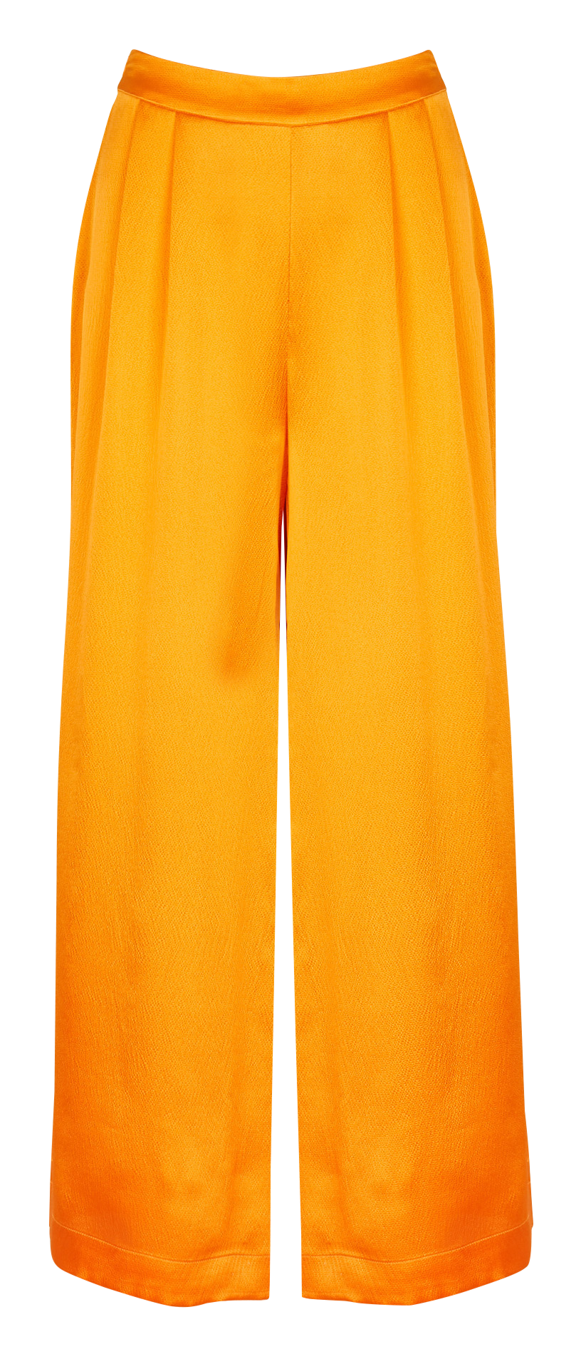 Pantalon large taille haute ceinturée en soie  KARMA KOMA Orange