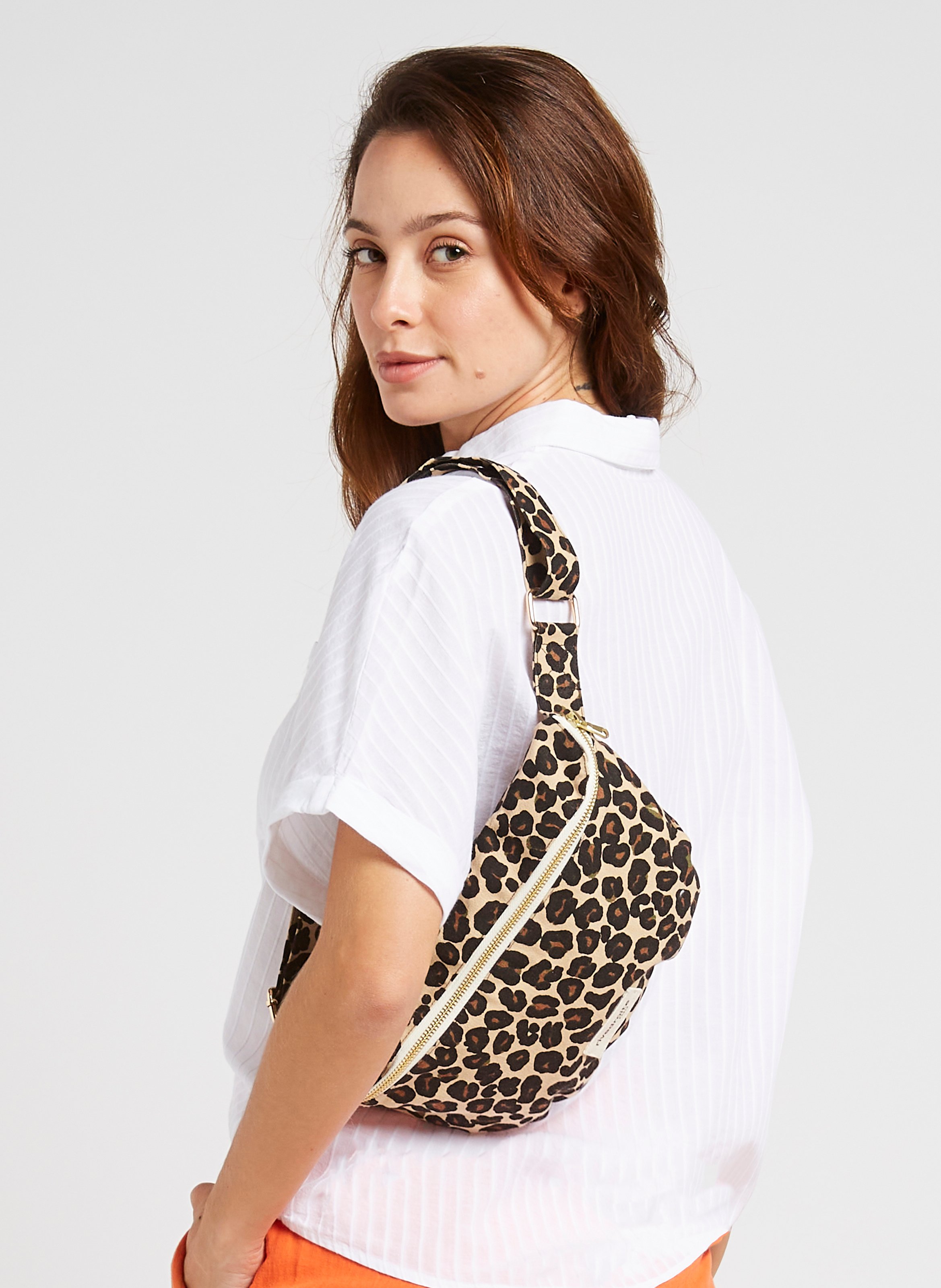 Denim waist bag RIVEDROITE PARIS Beige