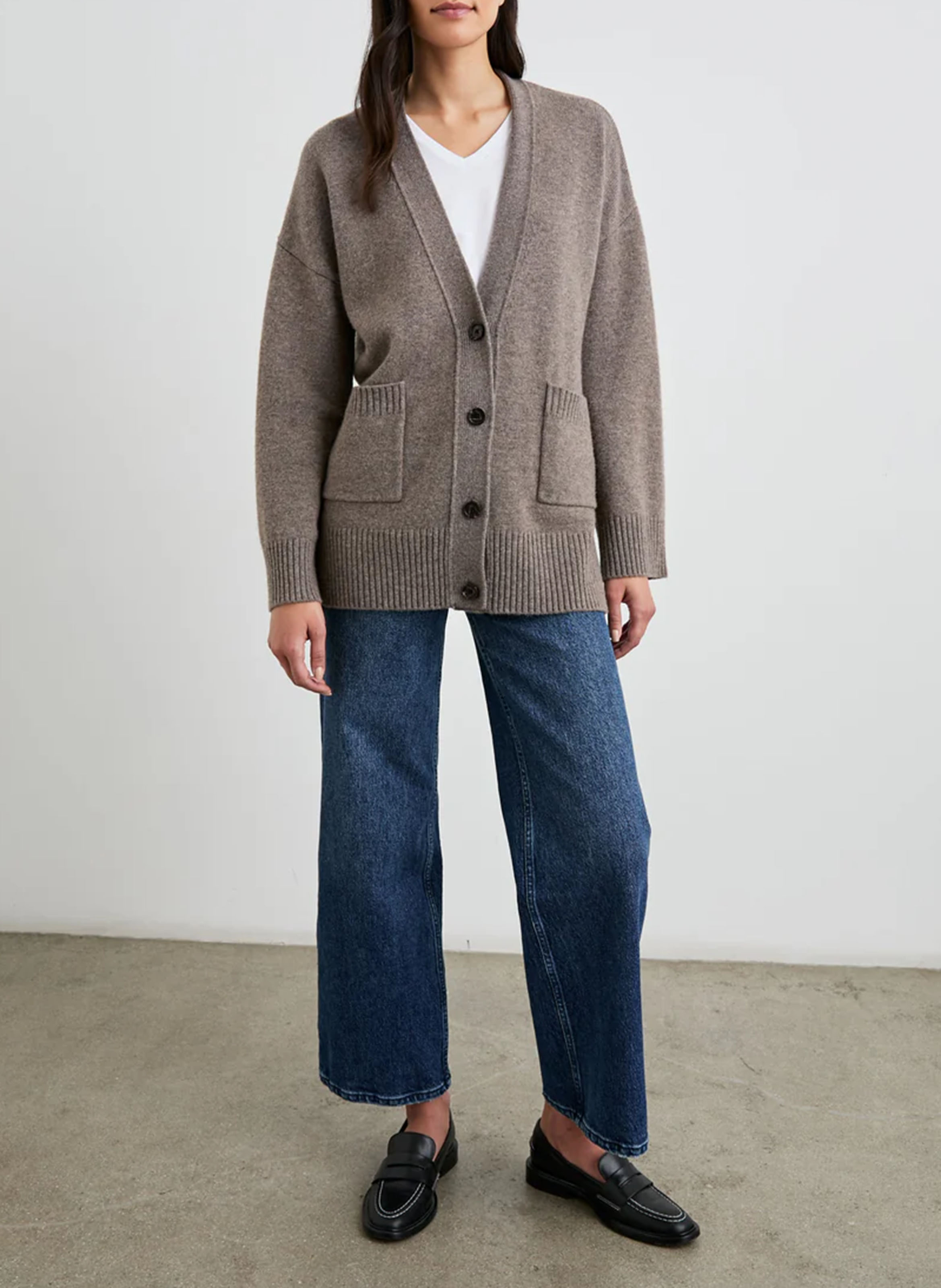 Gilet en coton laine et cachemire mélangés RAILS Beige