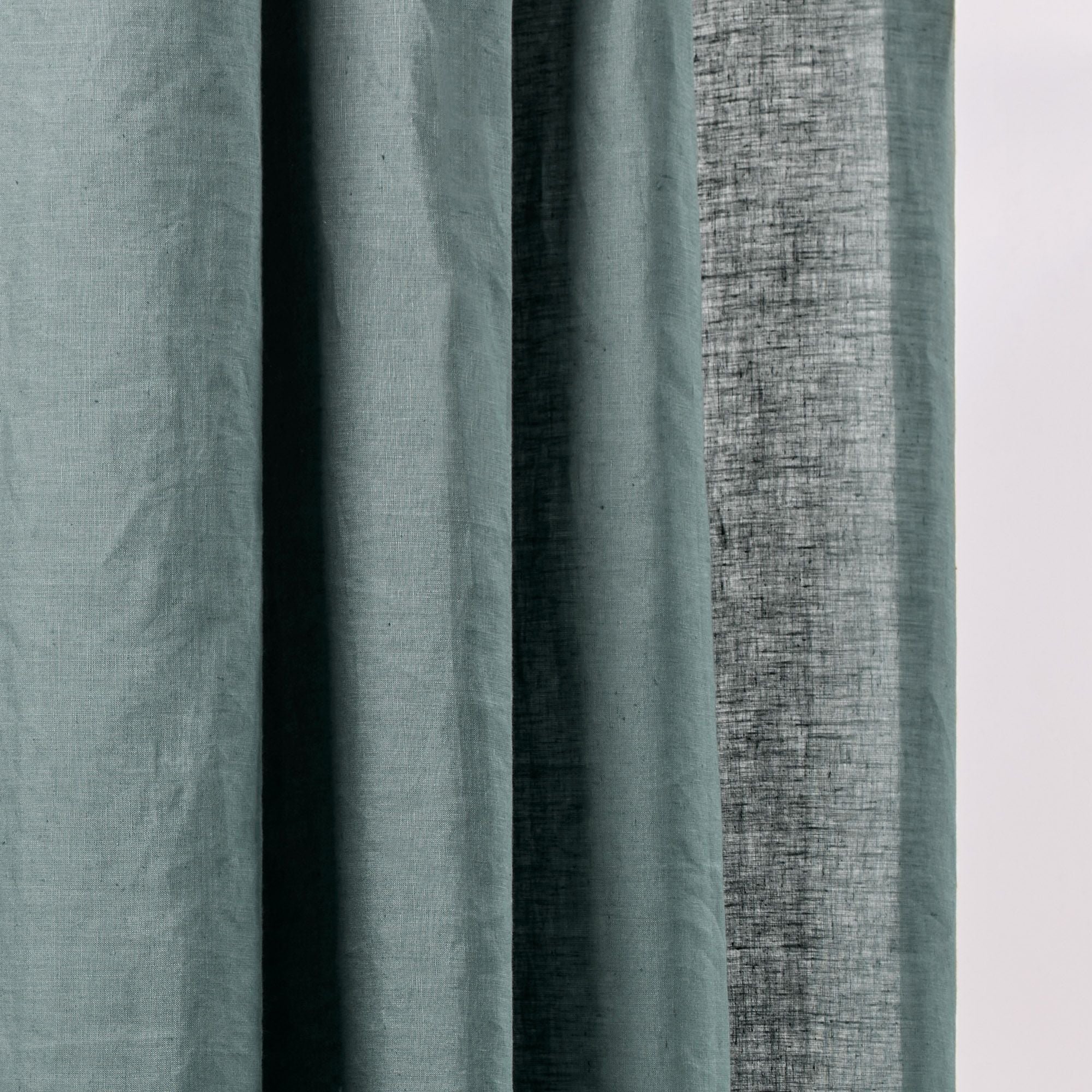 Curtain with black eyelets MADURA Green