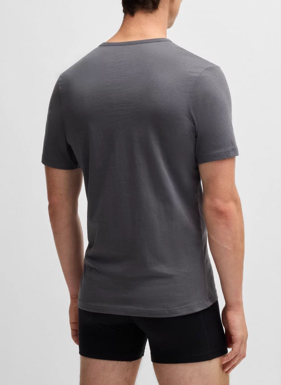 Pack of 3 round-neck cotton T-shirts BOSS Blue