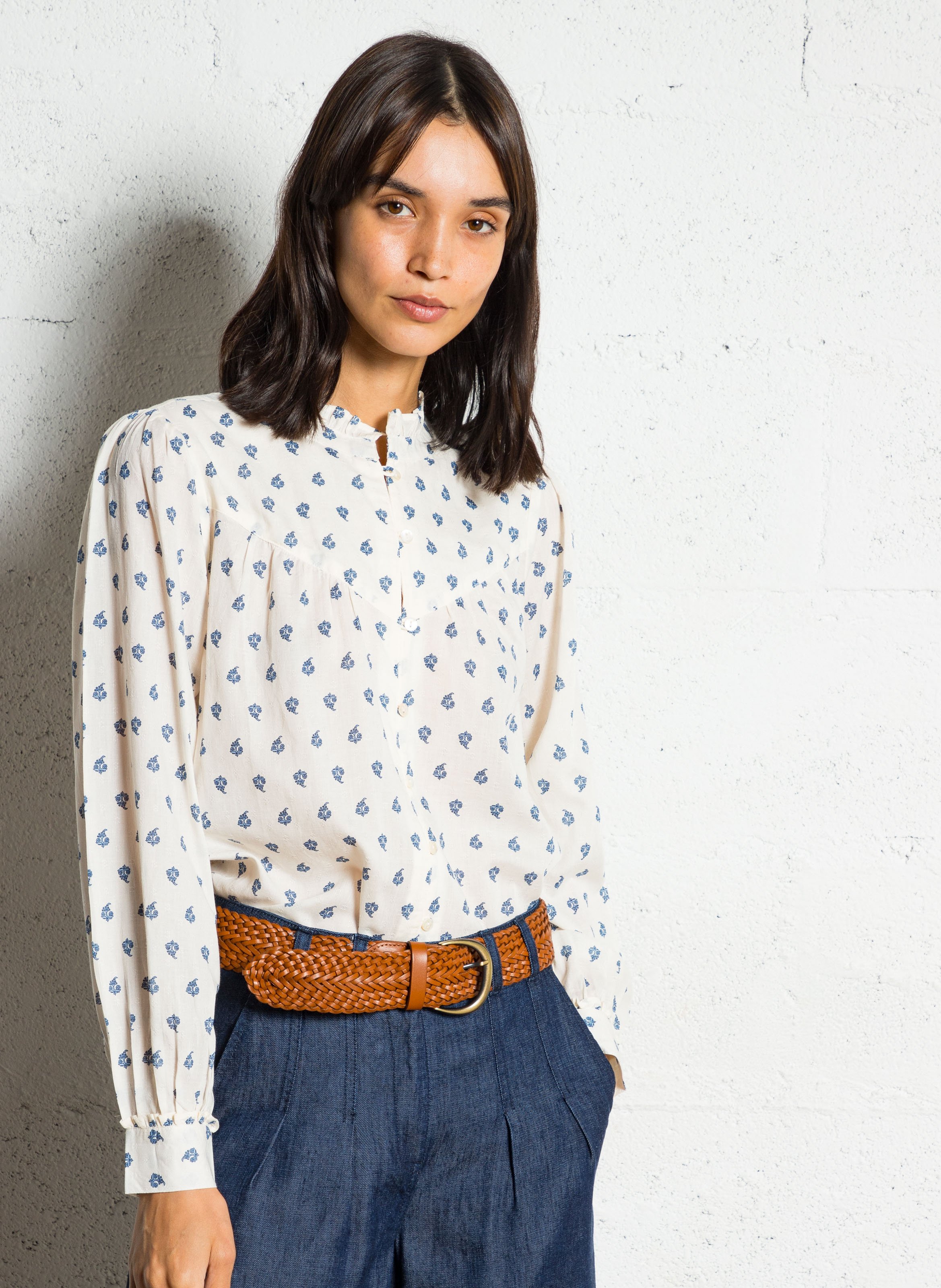 Ceinture en cuir MAISON 123 Marron