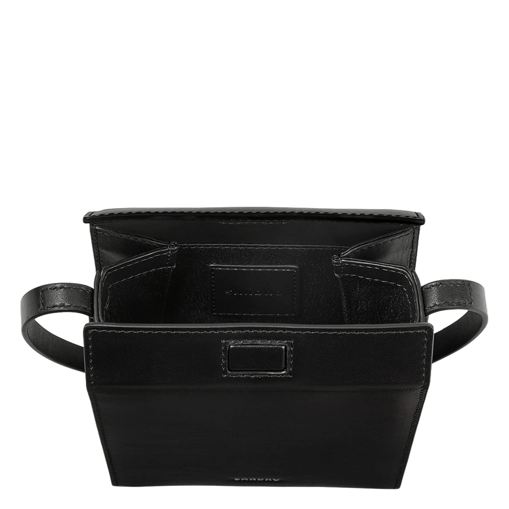 Sac bandoulière en cuir Noir Sandro Homme SHAPM00262 Place des - Main Image