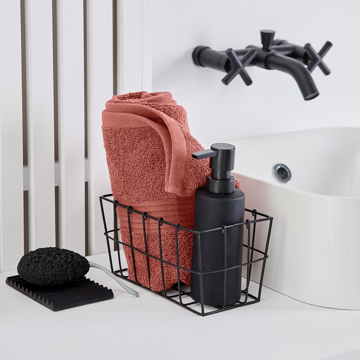 Solid color cotton bath towel TODAY LINGE DE MAISON Red