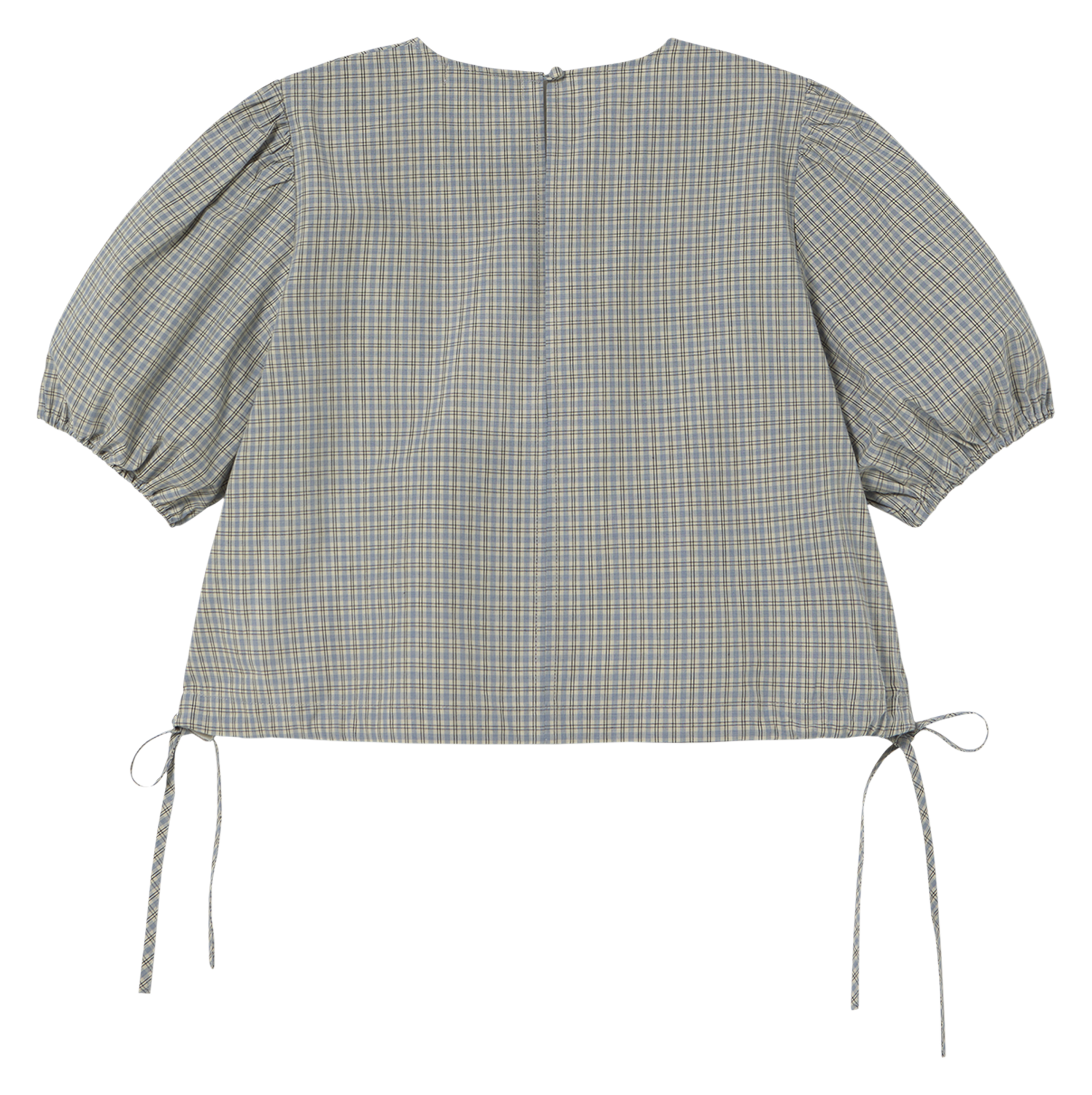 Checked pattern knotted top THE TINY BIG SISTER Blue