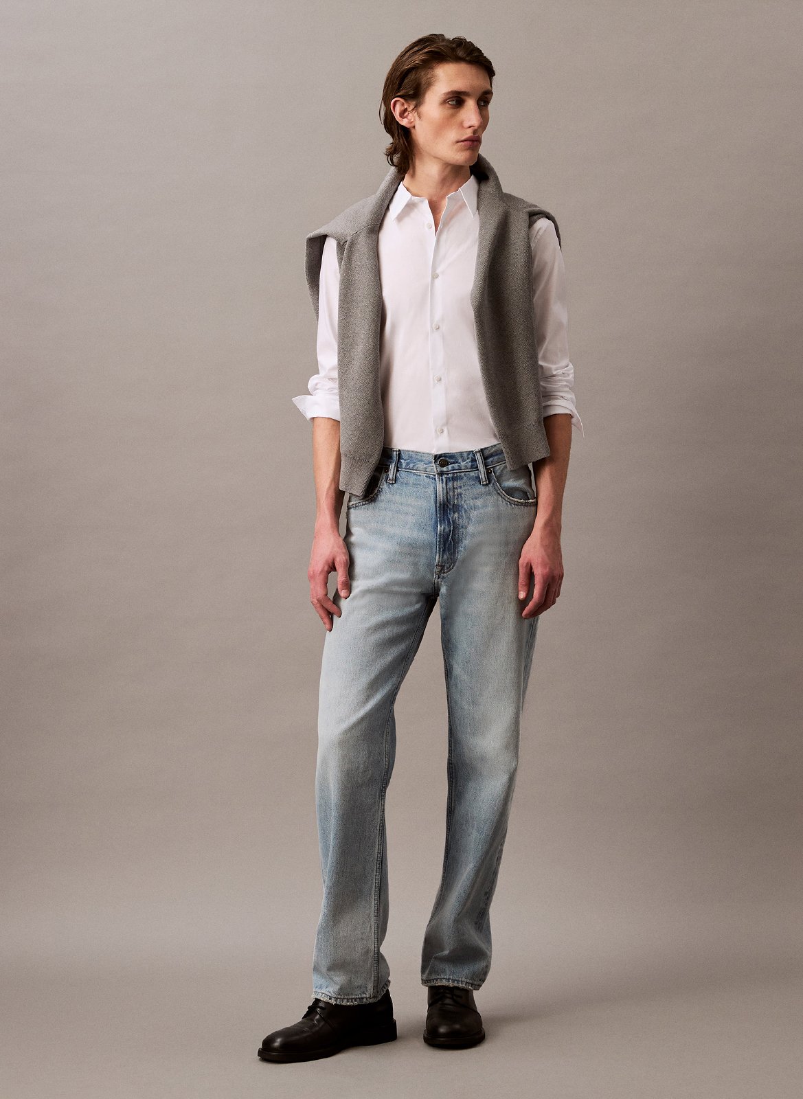 Regular-fit cotton-blend shirt CALVIN KLEIN White