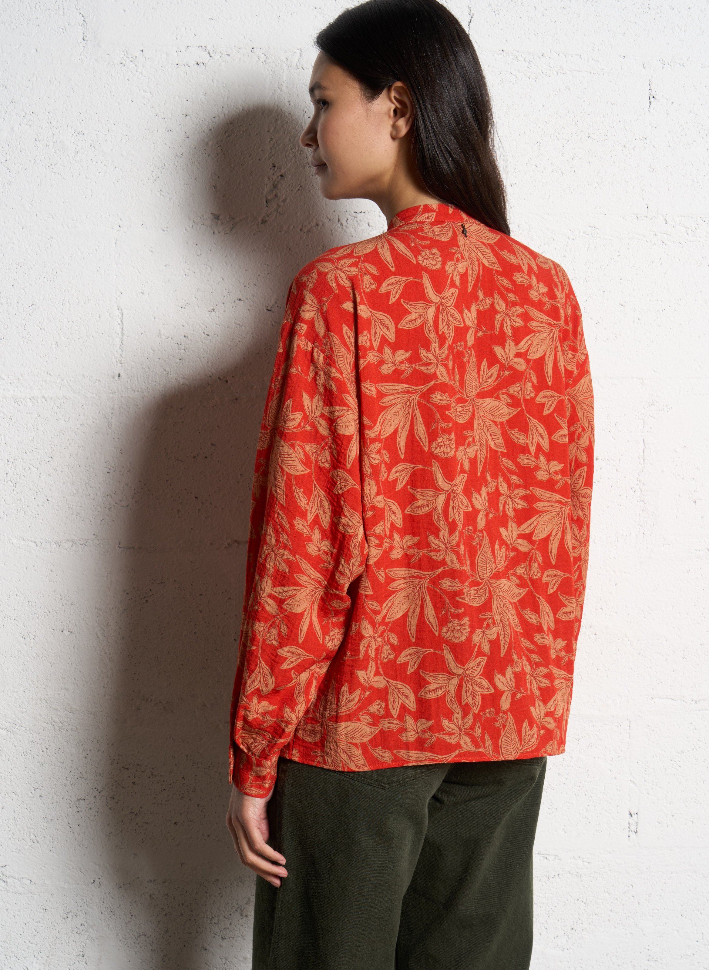 Gestreept overhemd ONE STEP Oranje