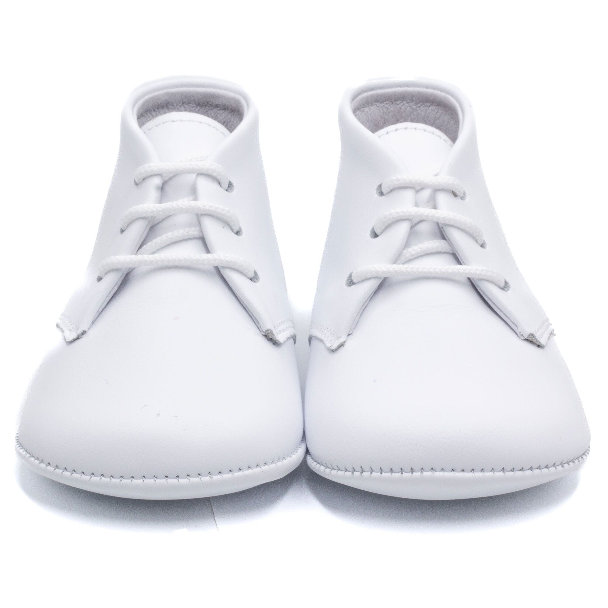 Soft leather baby booties Boni & Sidonie White