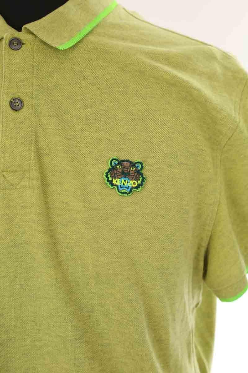 Cotton polo KENZO - SECONDE MAIN Green