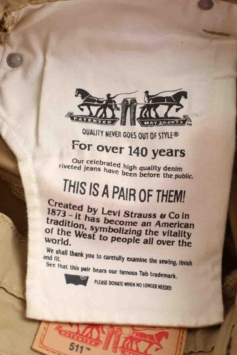 Slim-fit cotton cargo pants LEVI'S - Seconde main Beige