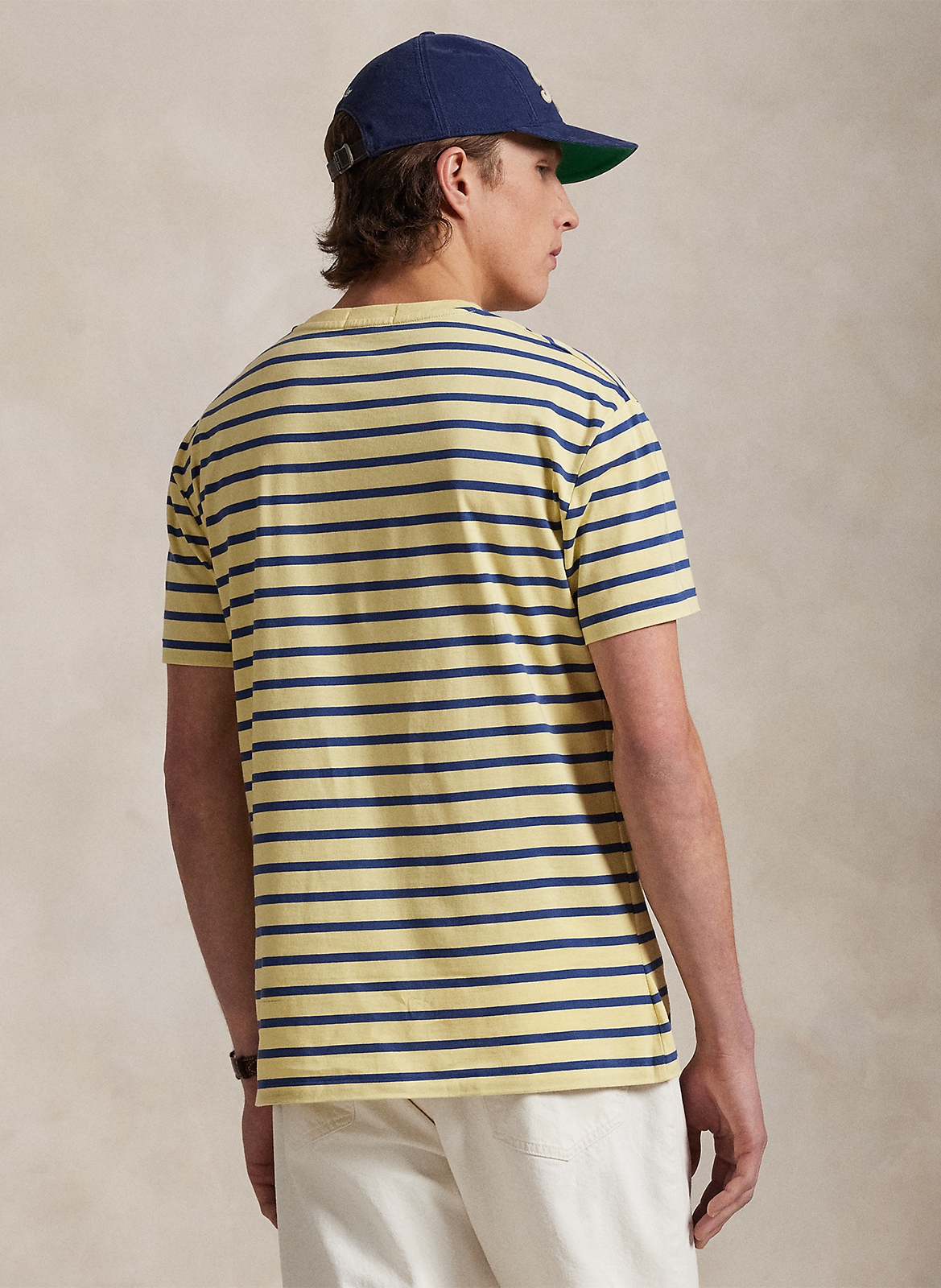 Tee-shirt col rond à rayures POLO RALPH LAUREN Jaune