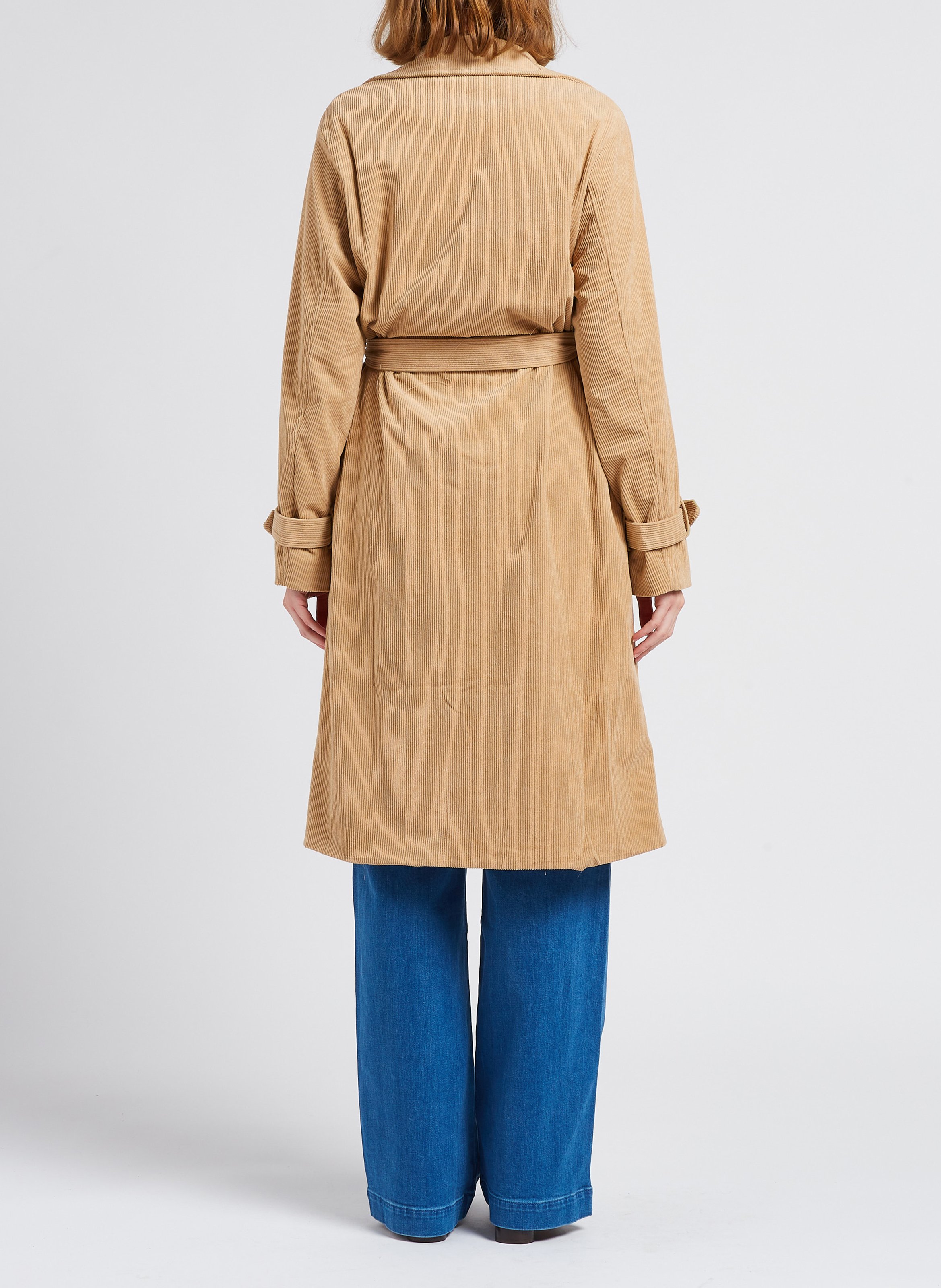 Trench en velours côtelé  LA PETITE ETOILE Beige