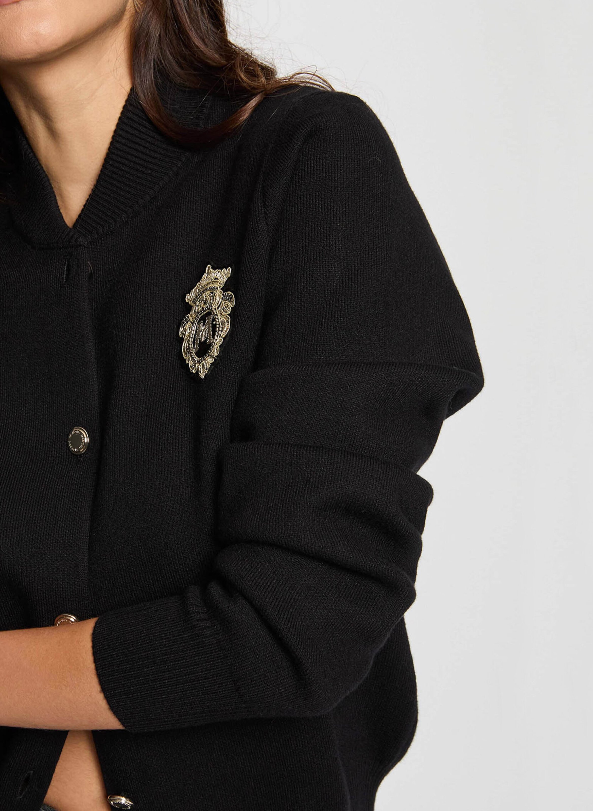 Teddy collar vest MORGAN Black