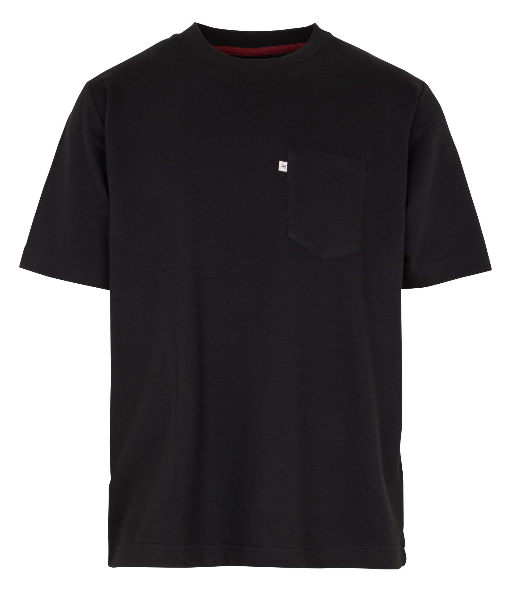 Tee-shirt droit uni à poche poitrine CHEVIGNON Noir