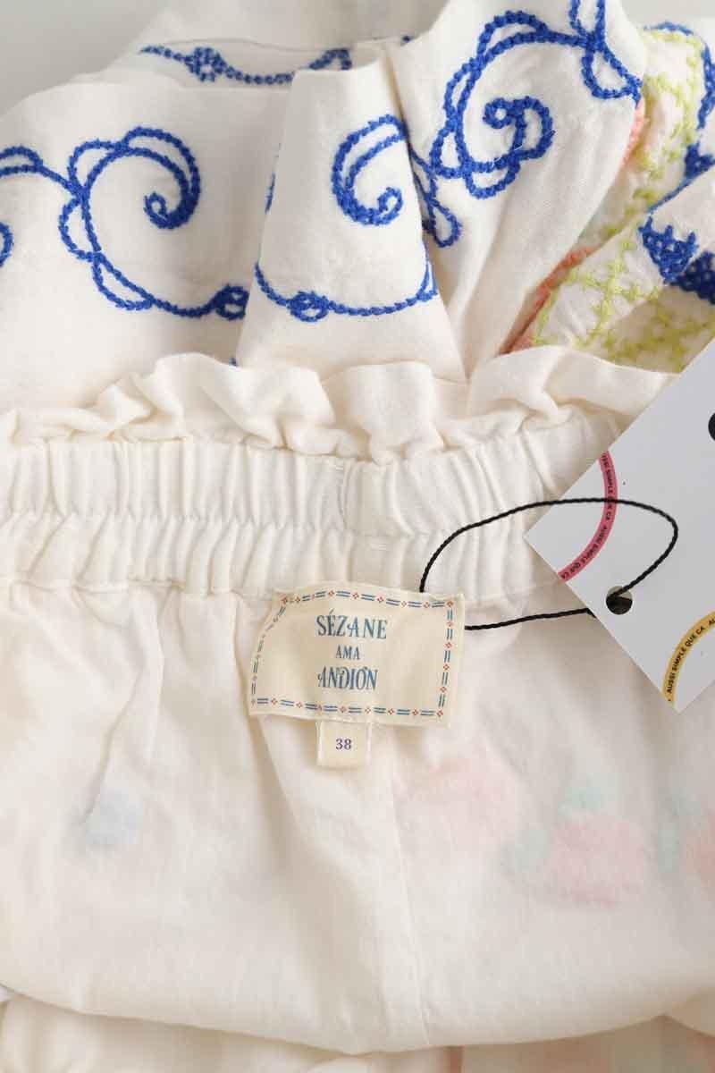Cotton mini shorts SEZANE - Seconde main White