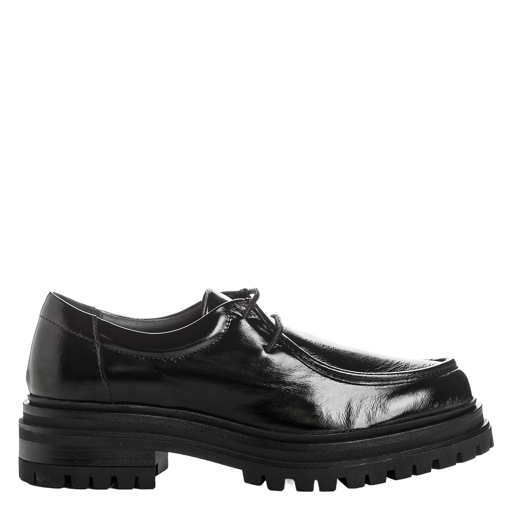 Effen leren mocassins REQINS Zwart