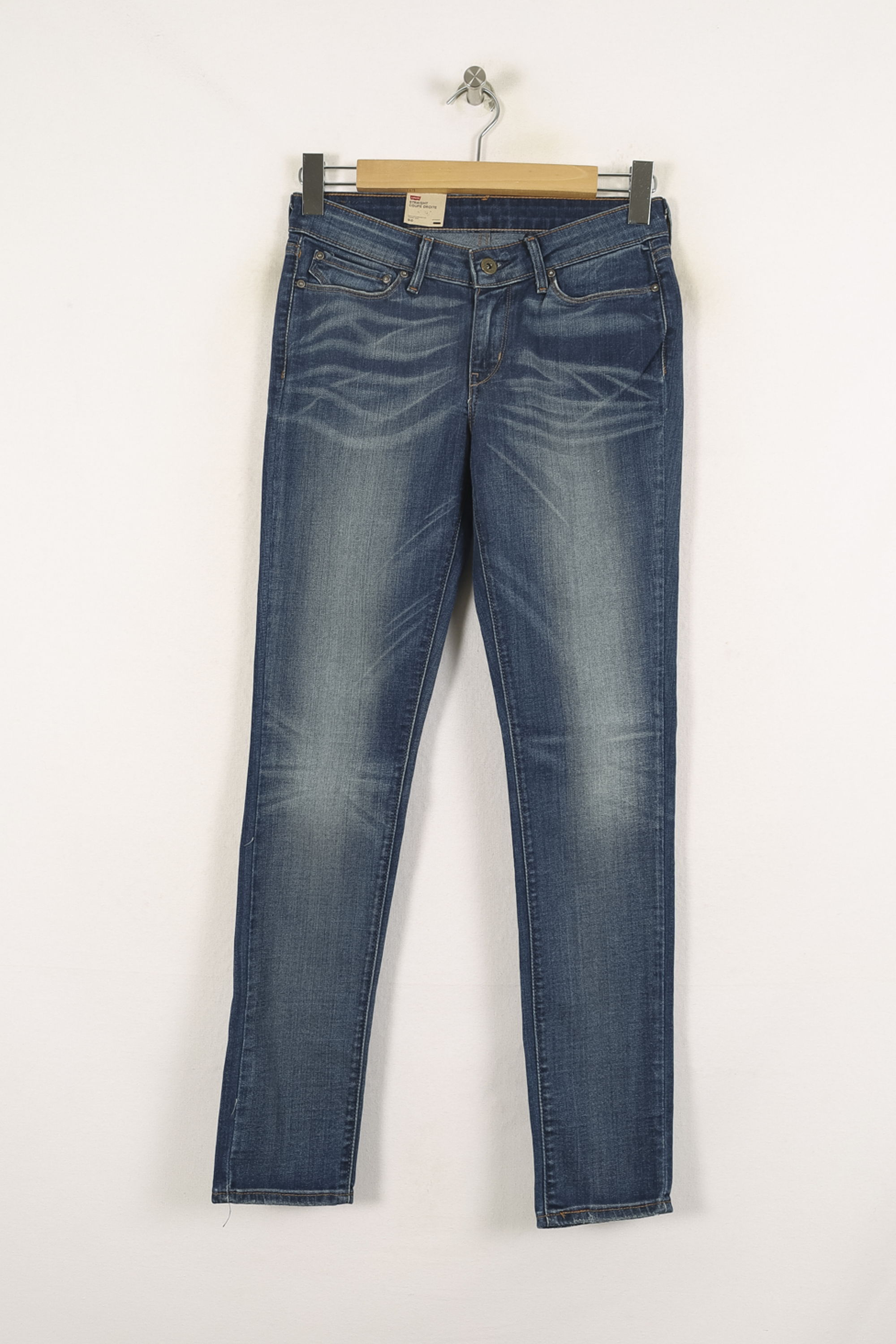 Cropped slim jeans with studs LEVI'S - Seconde main Blue