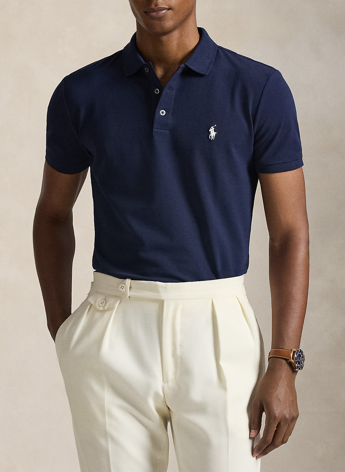 Polo slim-fit en coton mélangé POLO RALPH LAUREN