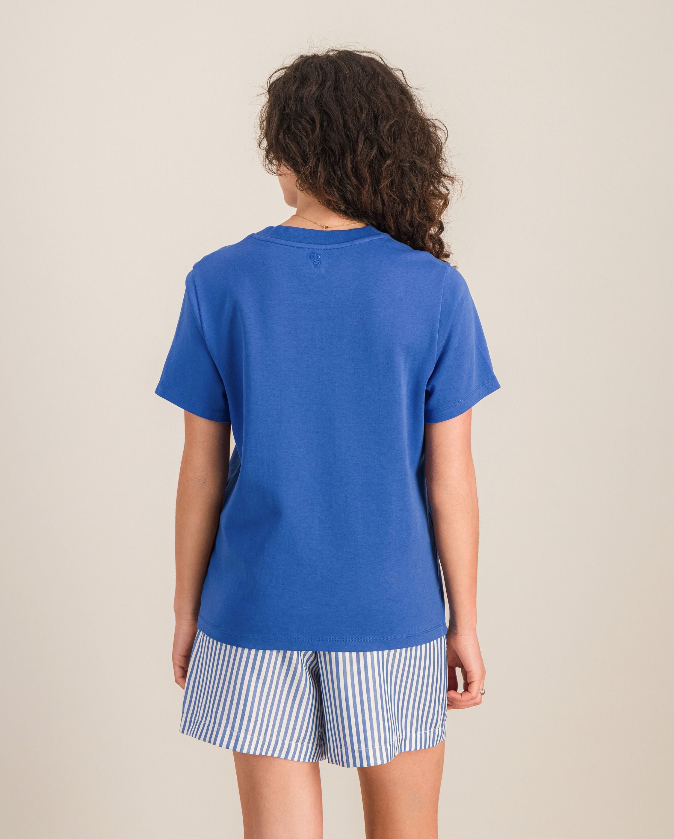Women's organic cotton t-shirt, azure ANGARDE Blue