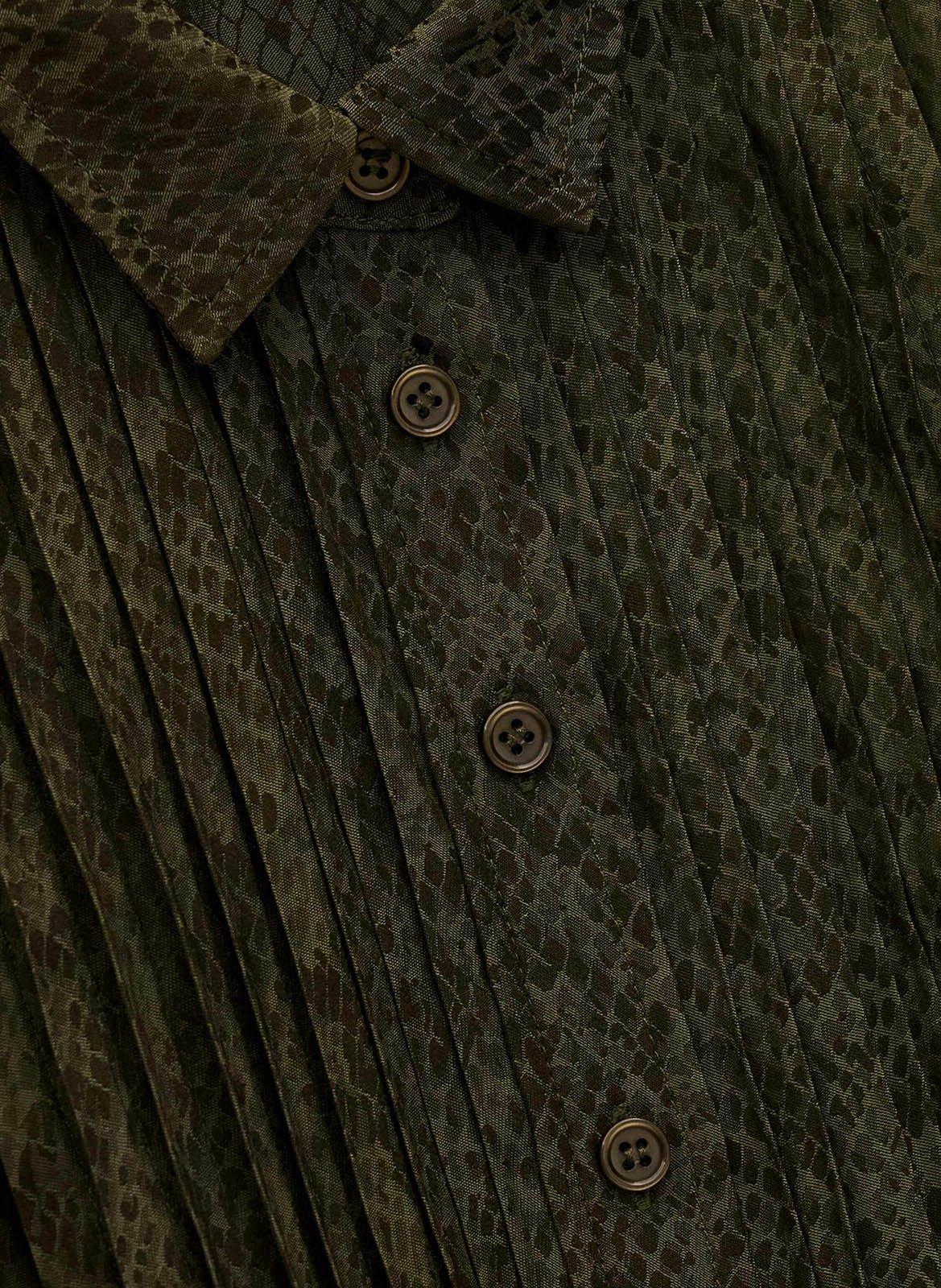 Blouse met klassieke kraag BA&SH Kaki