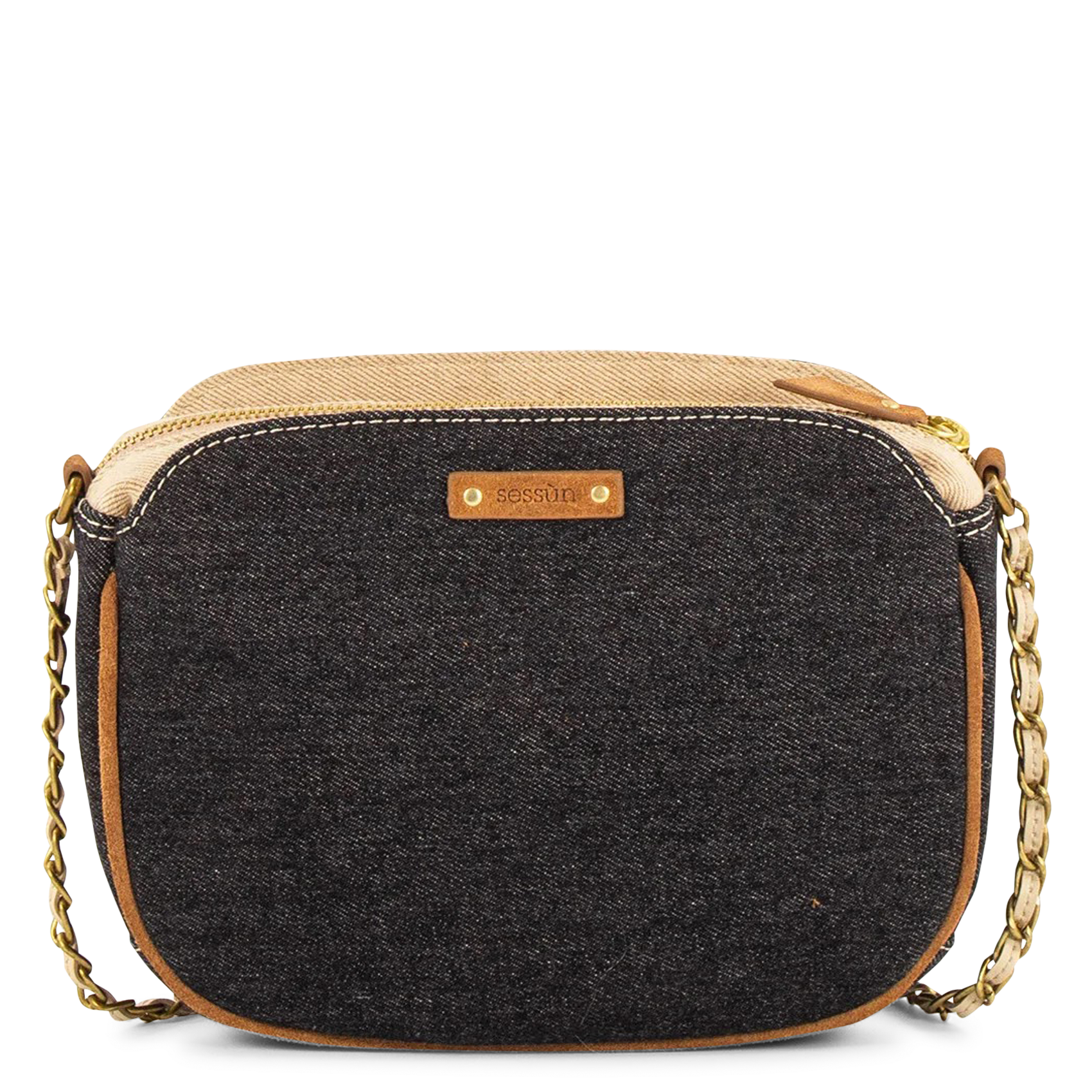 Umhängetasche aus Baumwoll-Mix SESSUN Beige